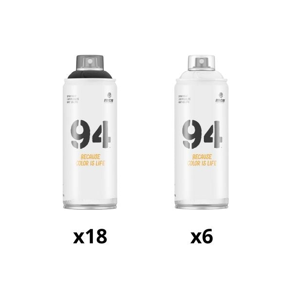 MTN 94 Black & White x24 - Bundle