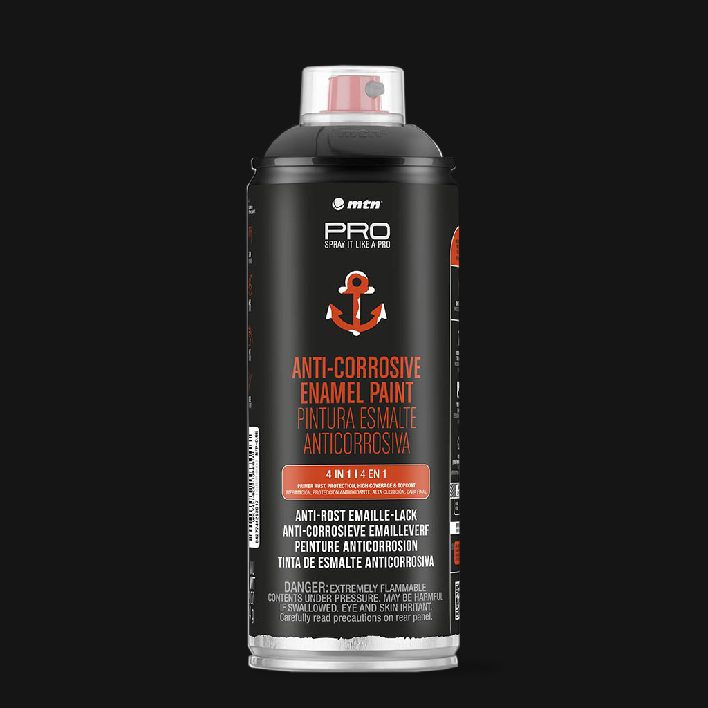 MTN PRO Spray Paint - Anti-Corrosive Enamel Paint 400ml - Black