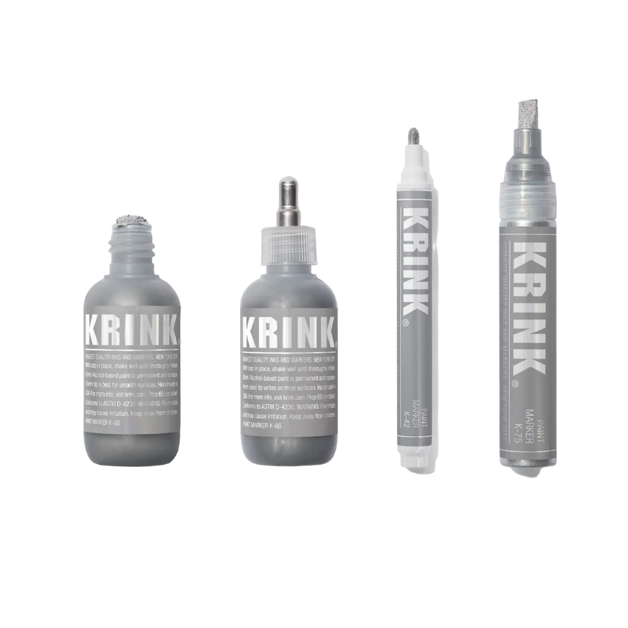 Krink Silver Set 4 units (K-60, K-66, K-42, K-75)