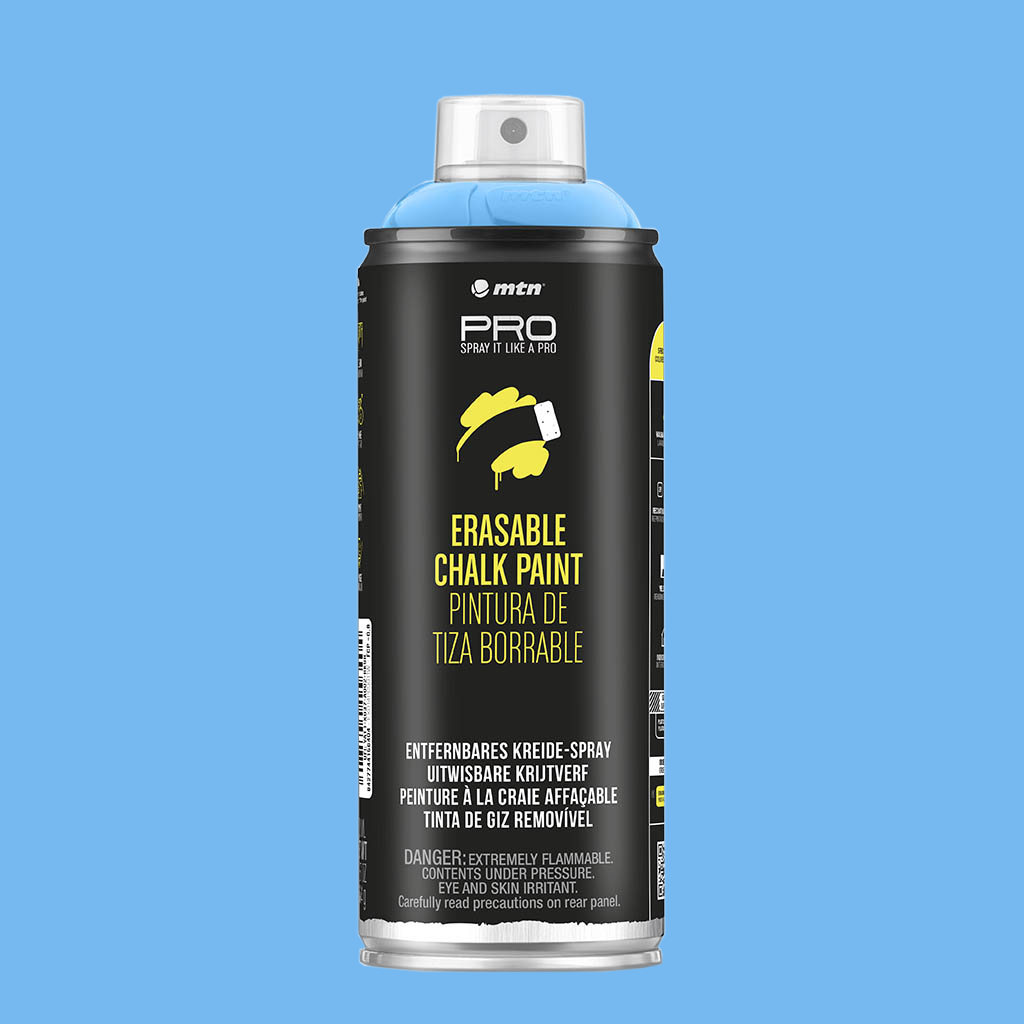 MTN PRO Spray Paint - Erasable Chalk 400ml - Electric Blue
