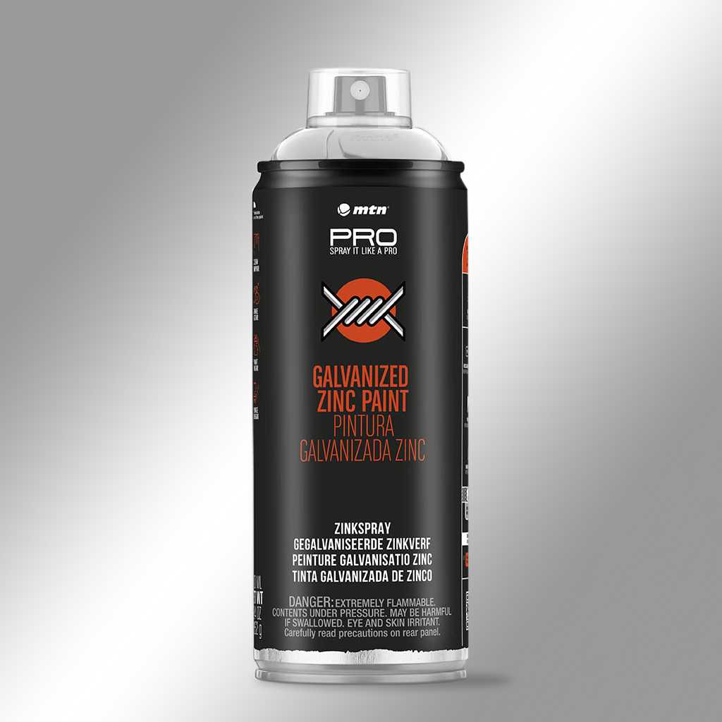 MTN PRO Spray Paint - Galvanized Zinc Paint 400ml - Light Zinc