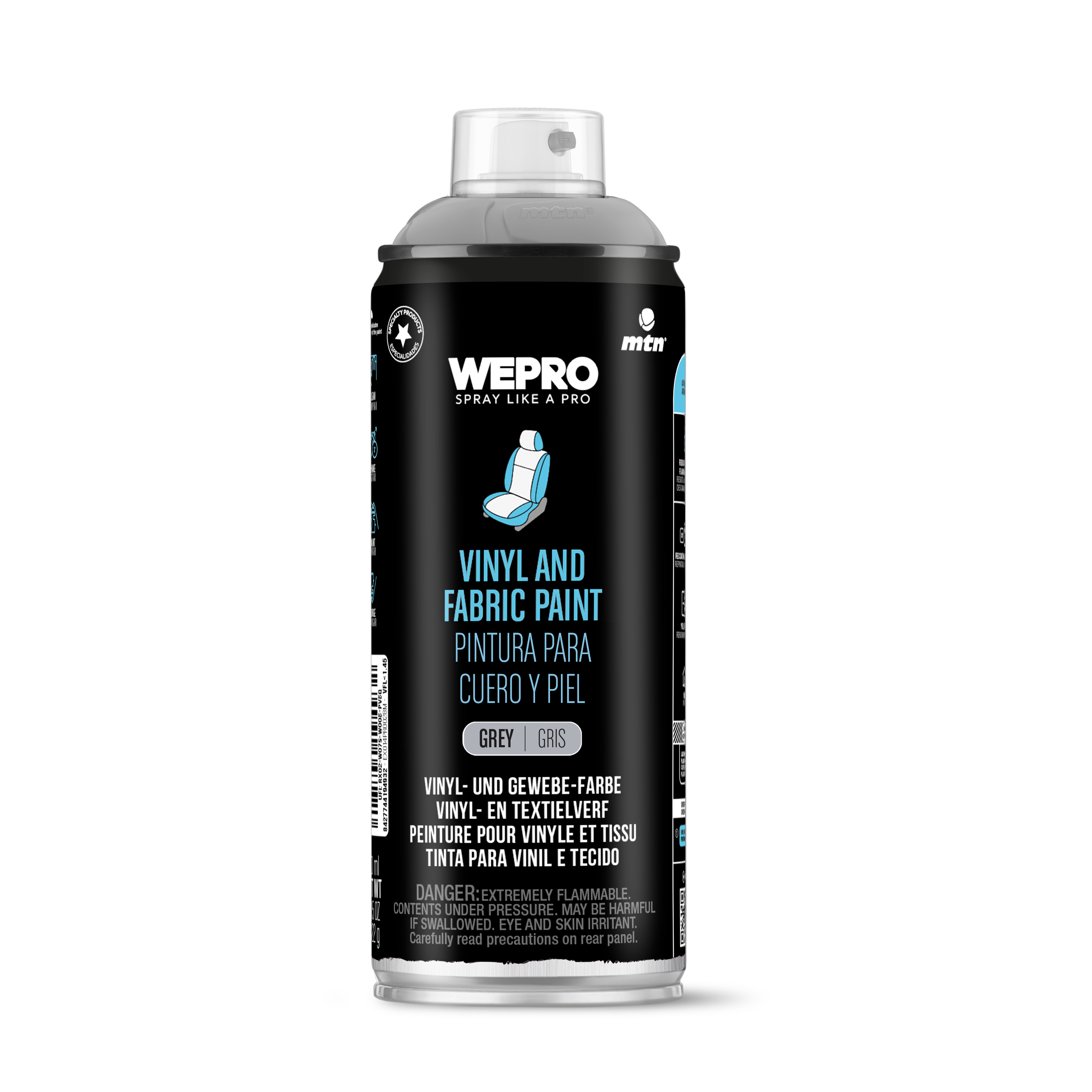 MTN WEPRO Vinyl and fabric paint - Grey 400ml