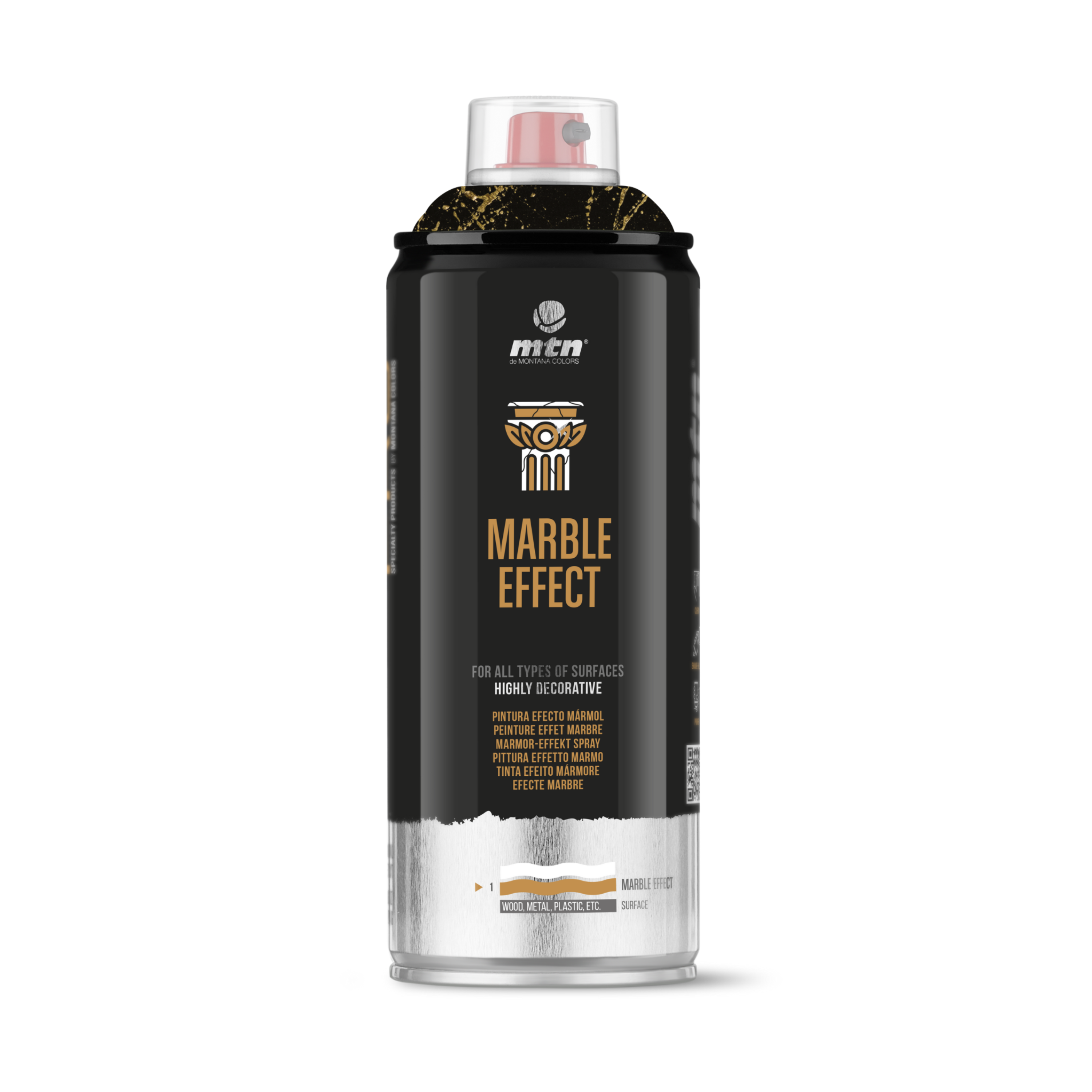 Montana-Cans Montana Marble Effect Spray, Yellow - 400ml Spray Can
