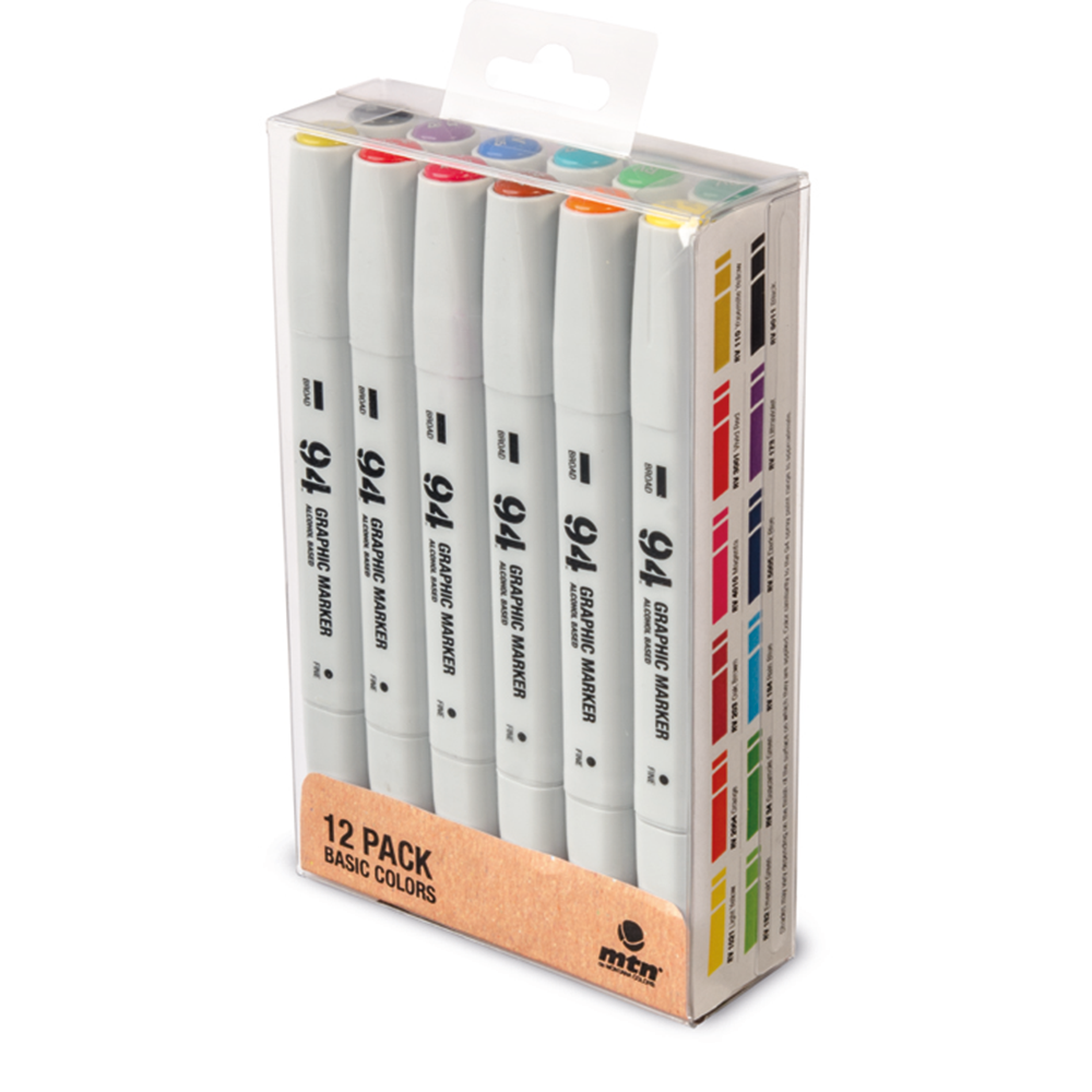 MTN 94 Graphic Marker 12 Pack - Solid Colors