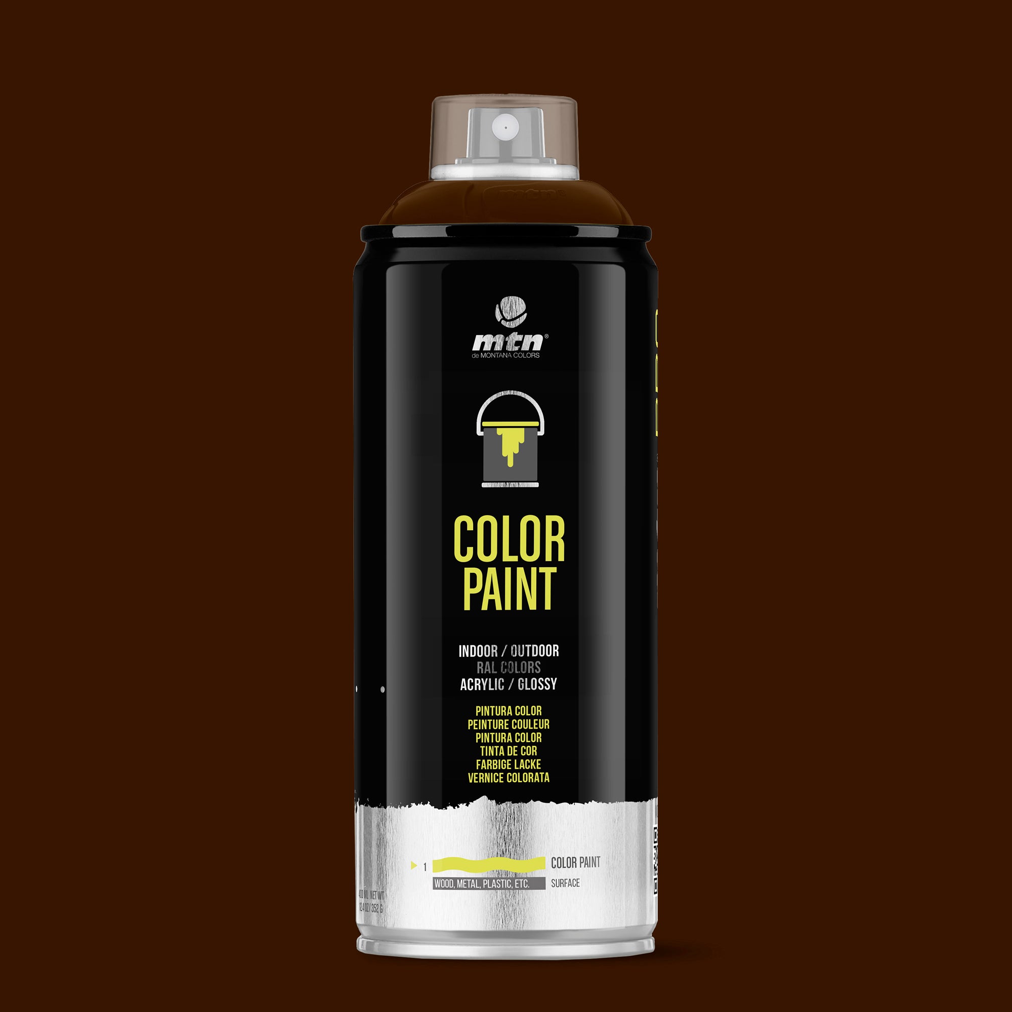MTN PRO Spray Paint 400ml RAL 8016 - Mahogany Brown