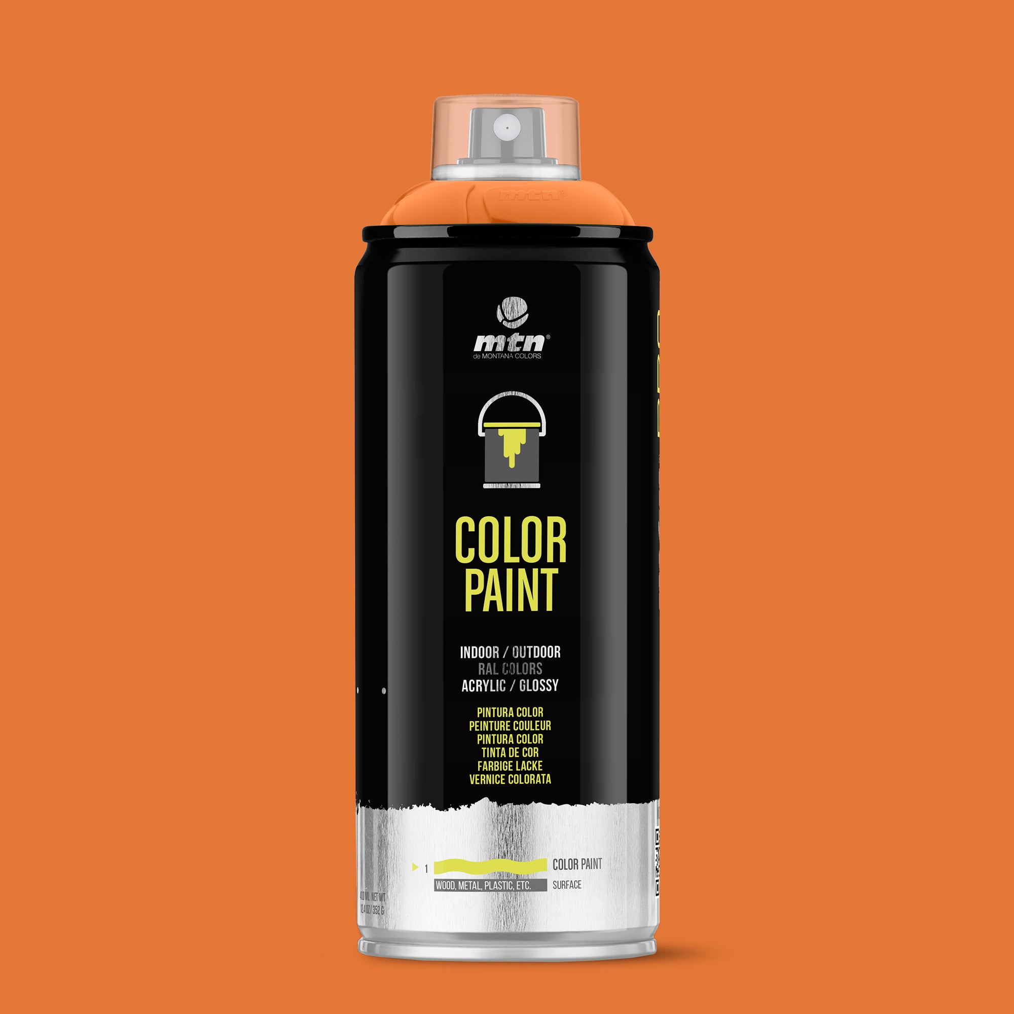 MTN PRO Spray Paint 400ml RAL 2004 - Pure Orange