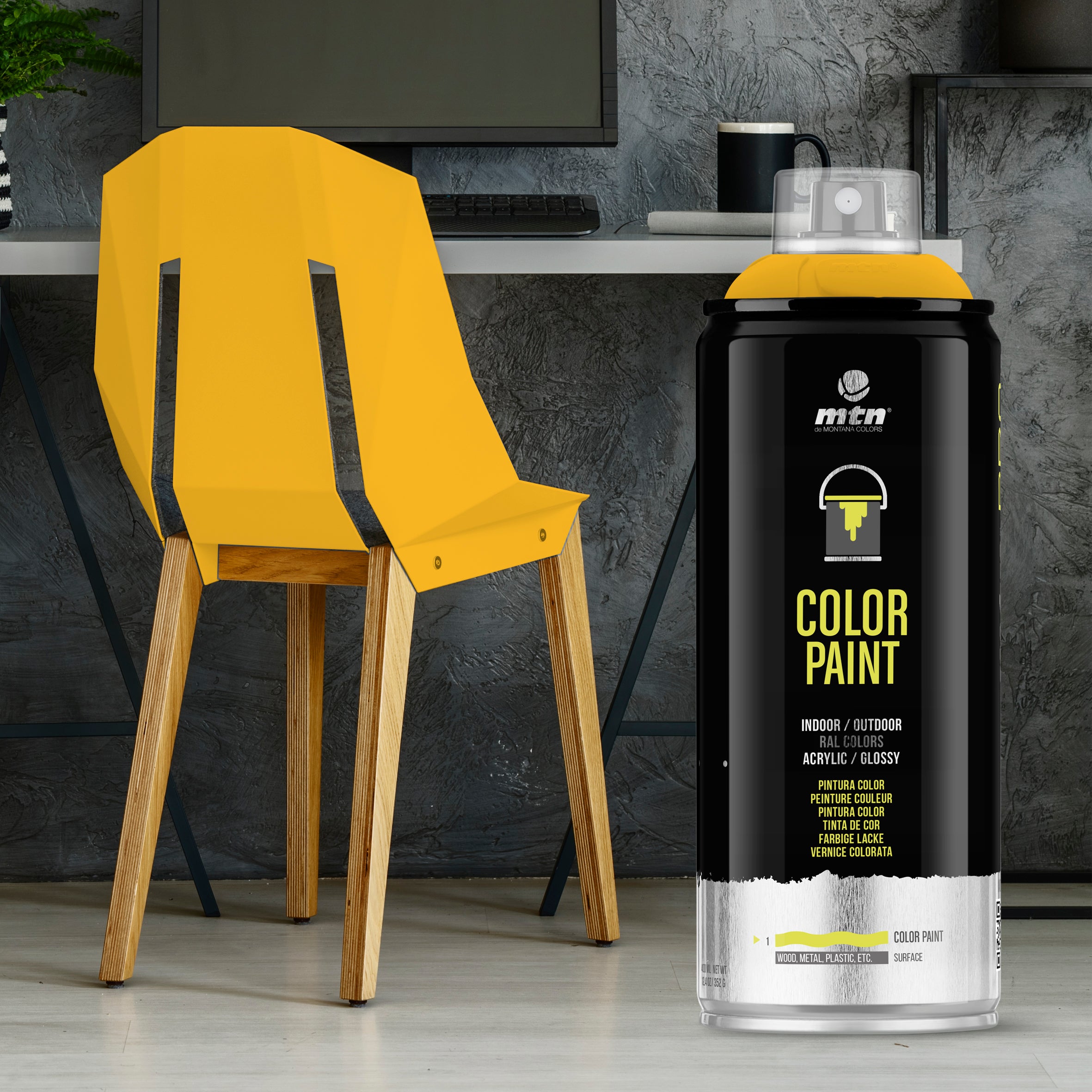 MTN PRO Spray Paint 400ml RAL 1028 - Melon Yellow