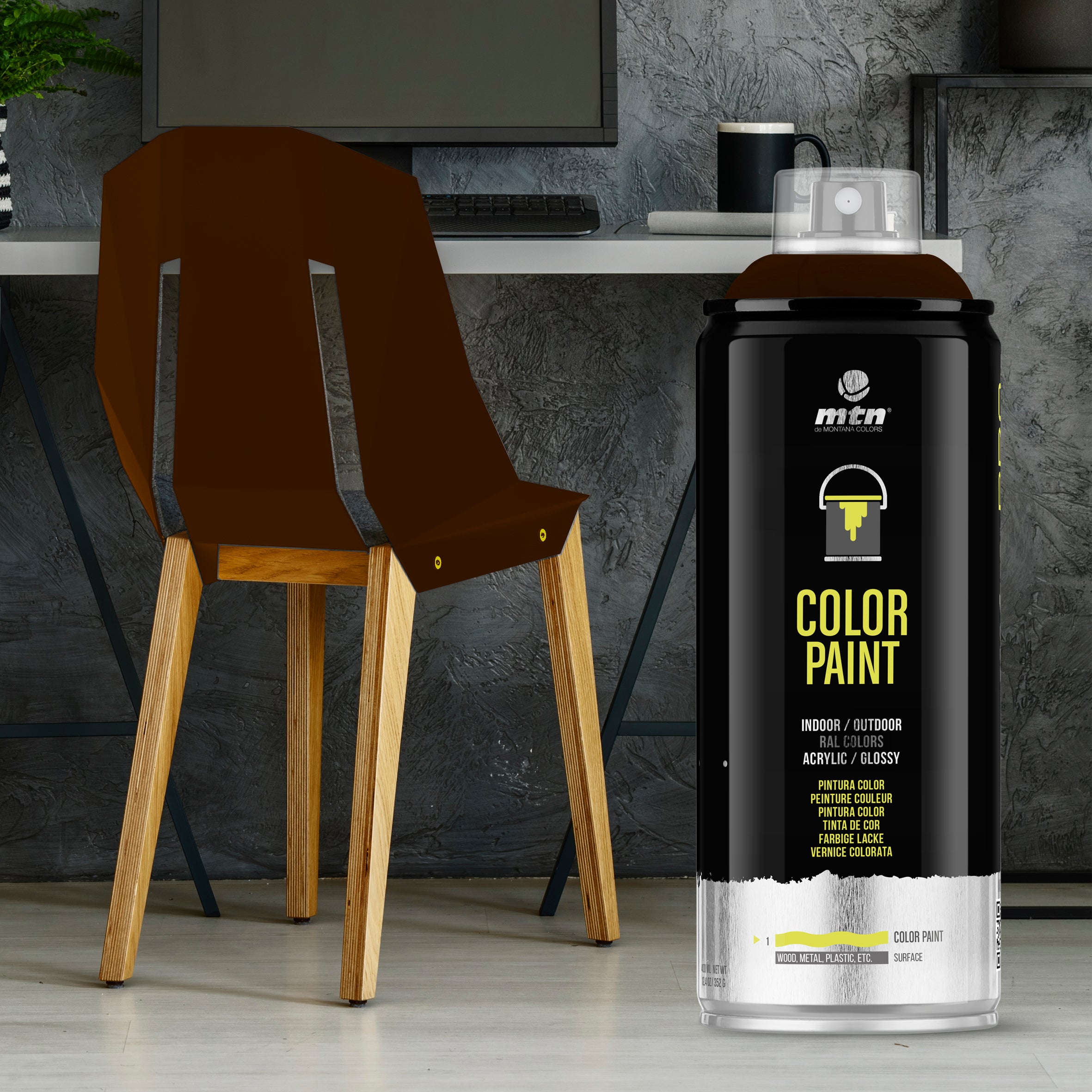 MTN PRO Spray Paint 400ml RAL 8016 - Mahogany Brown