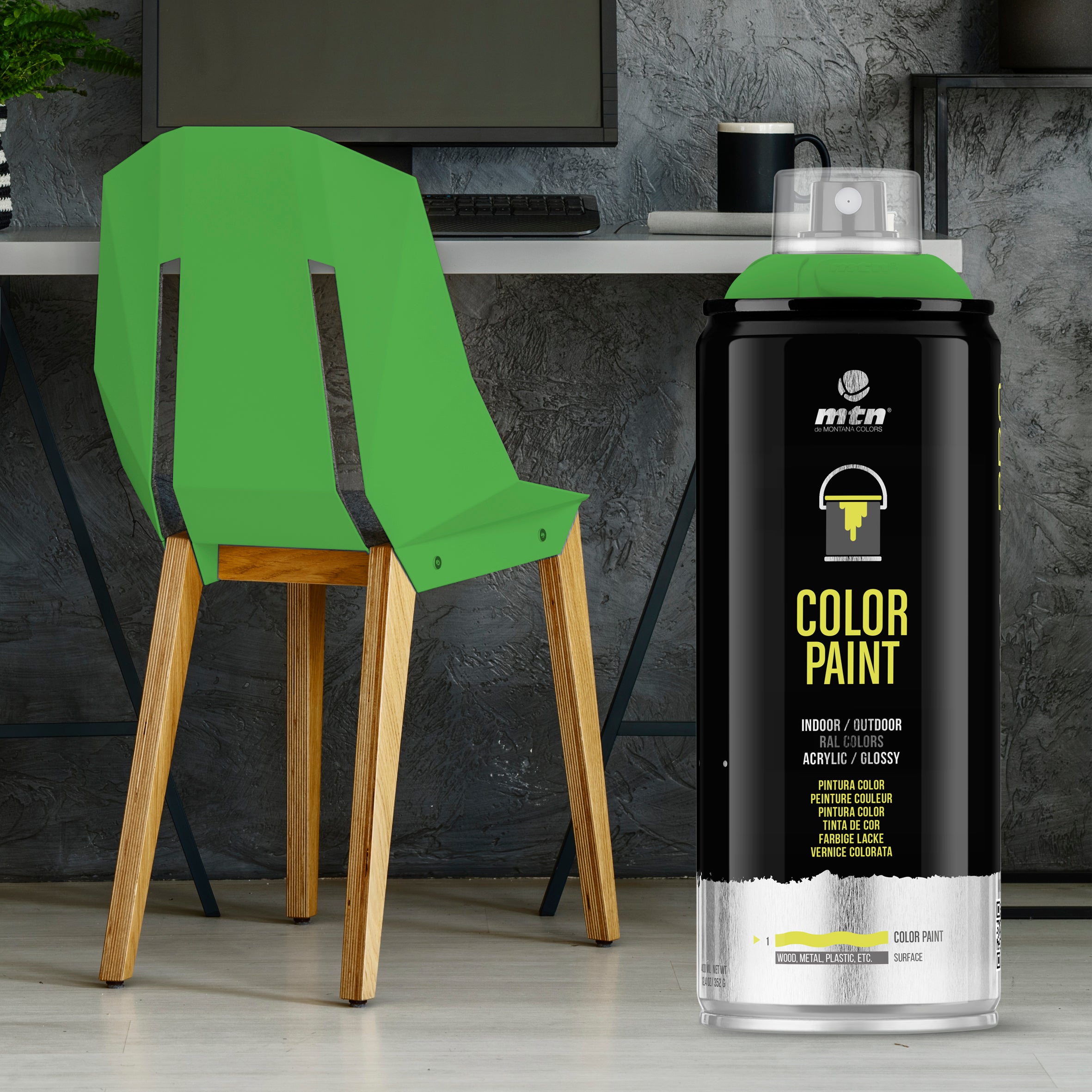 MTN PRO Spray Paint 400ml RAL 6018 - Yellow Green