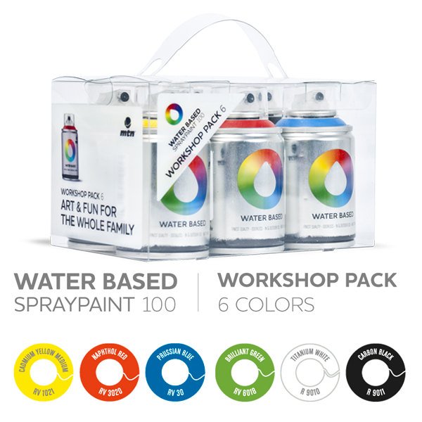 MTN Water Based 100ml Spray paint - 6 pack