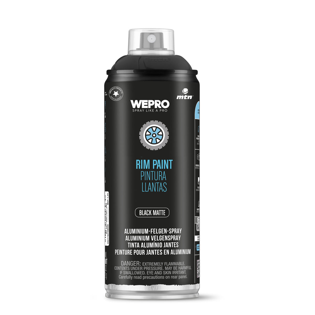 MTN WEPRO Spray Paint - Wheel Rim Paint Black Gloss 400ml