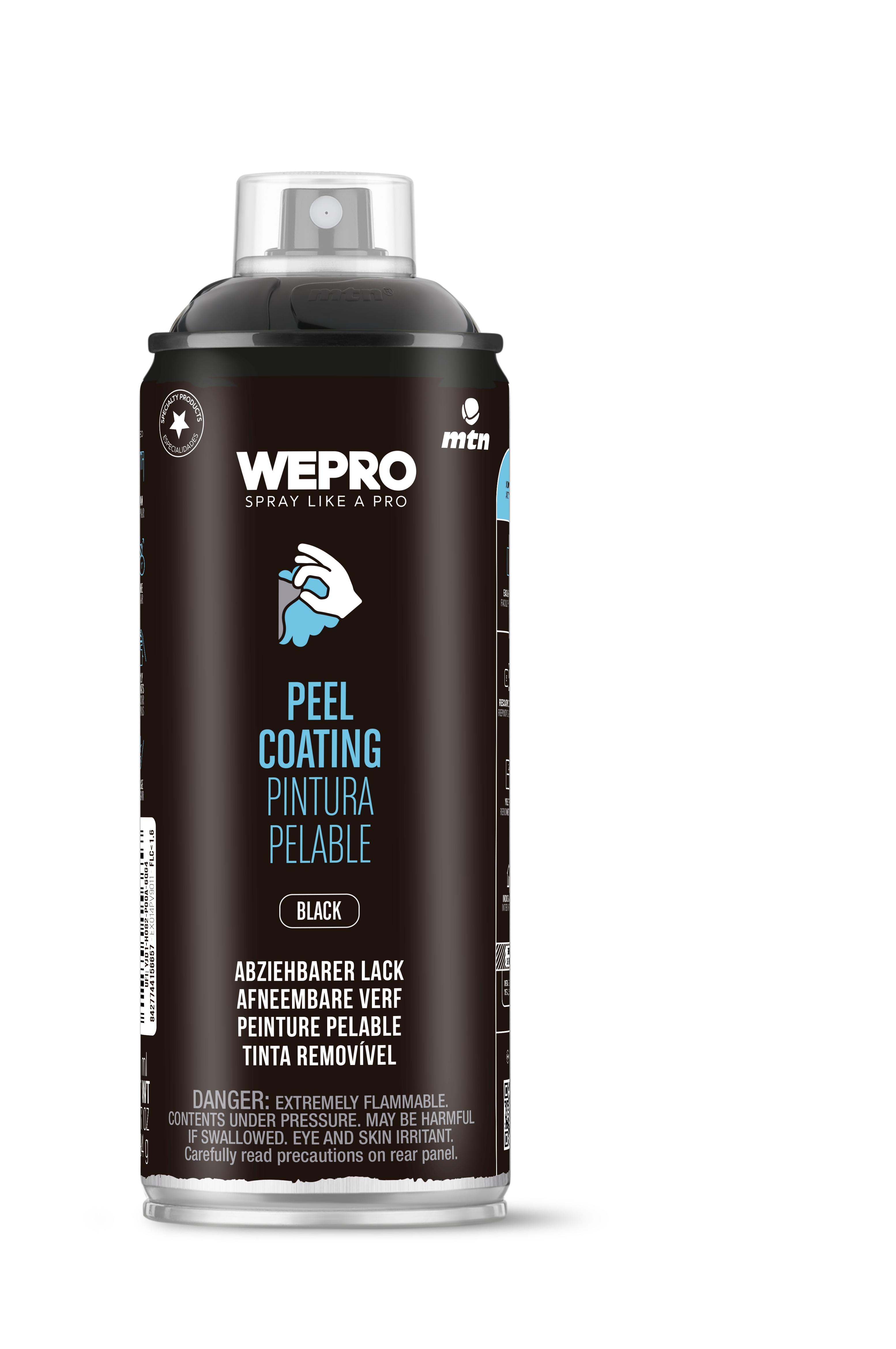 MTN WEPRO Spray Paint - Peel Coating - Black