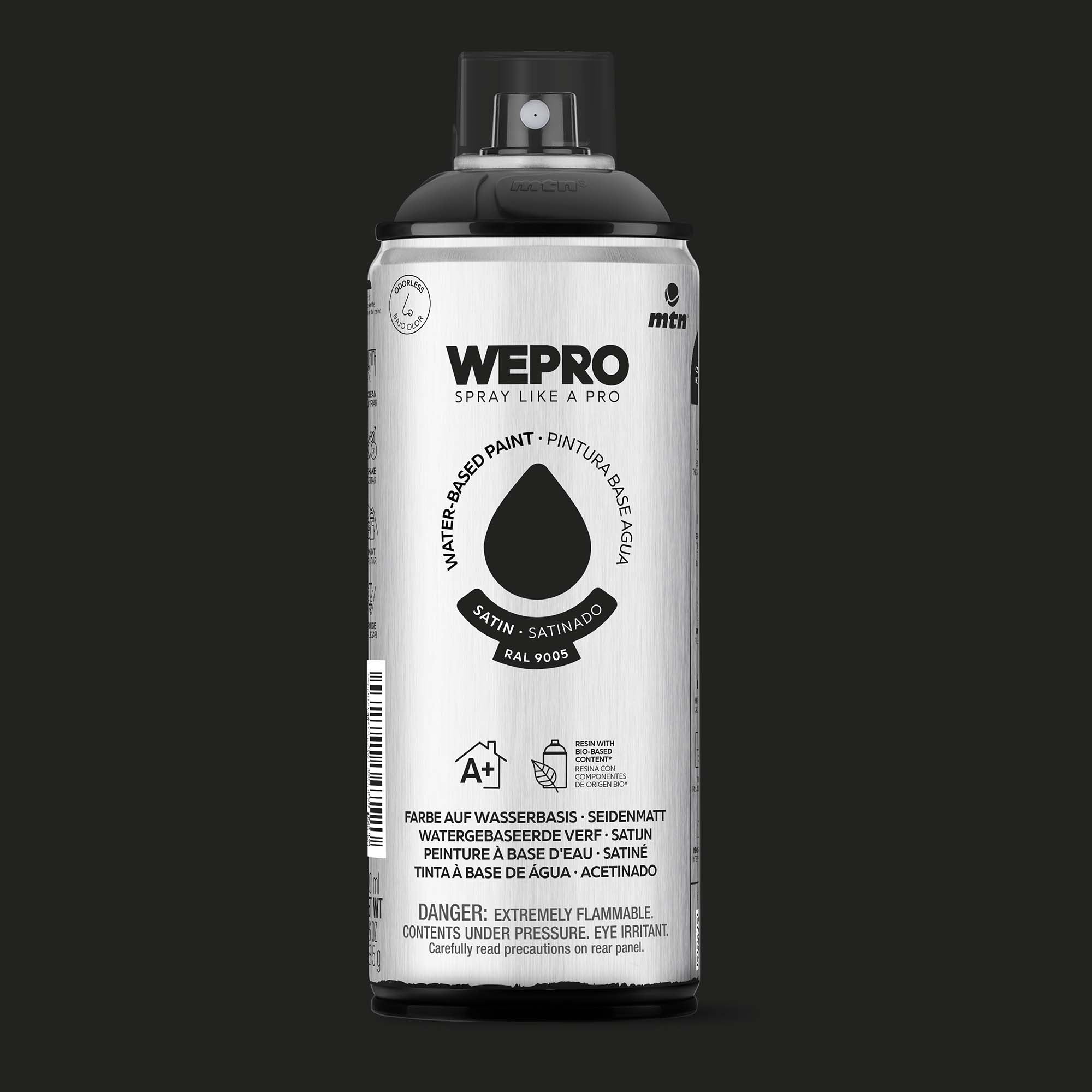 MTN WEPRO Water Based - Cosmos Black Satin 400ml