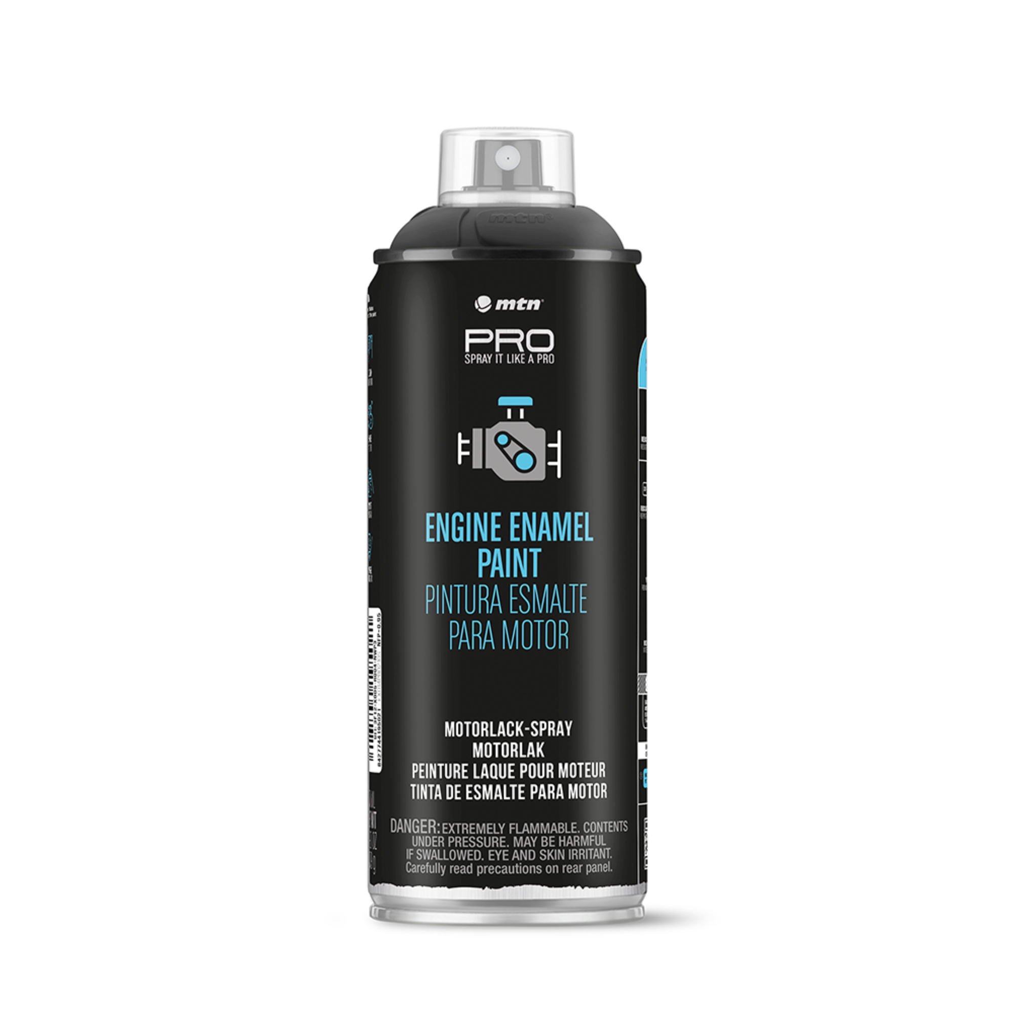MTN PRO Engine Enamel Black Satin 400ml