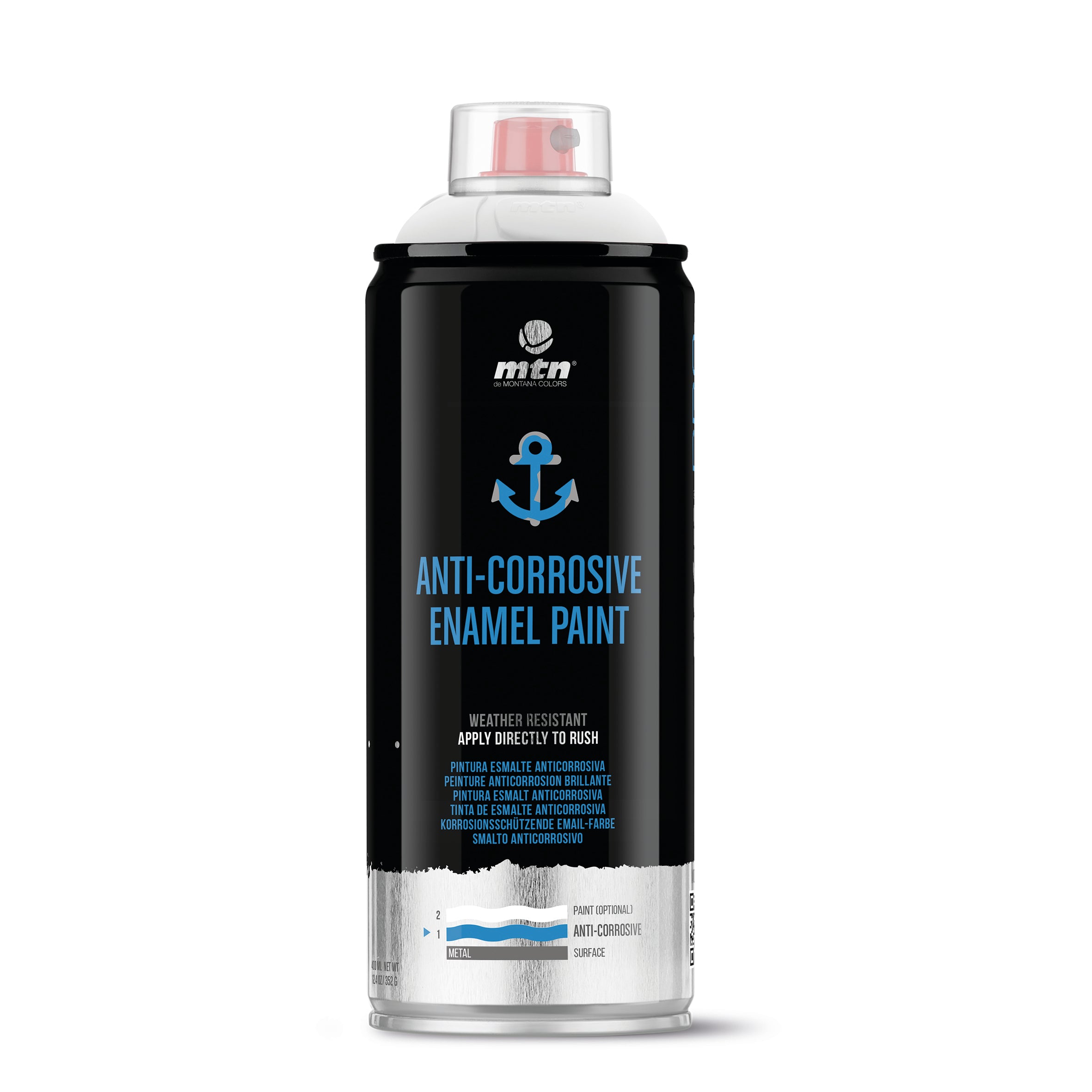 MTN PRO Spray Paint - Anti-Corrosive Enamel Paint 400ml - White