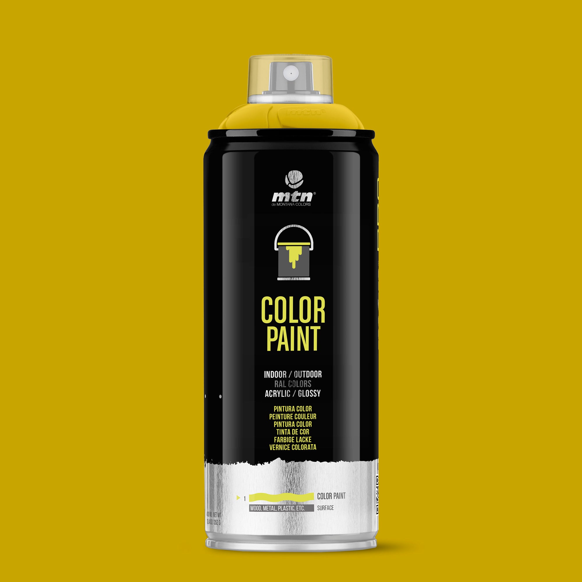 MTN PRO Spray Paint 400ml RAL1023 - Traffic Yellow