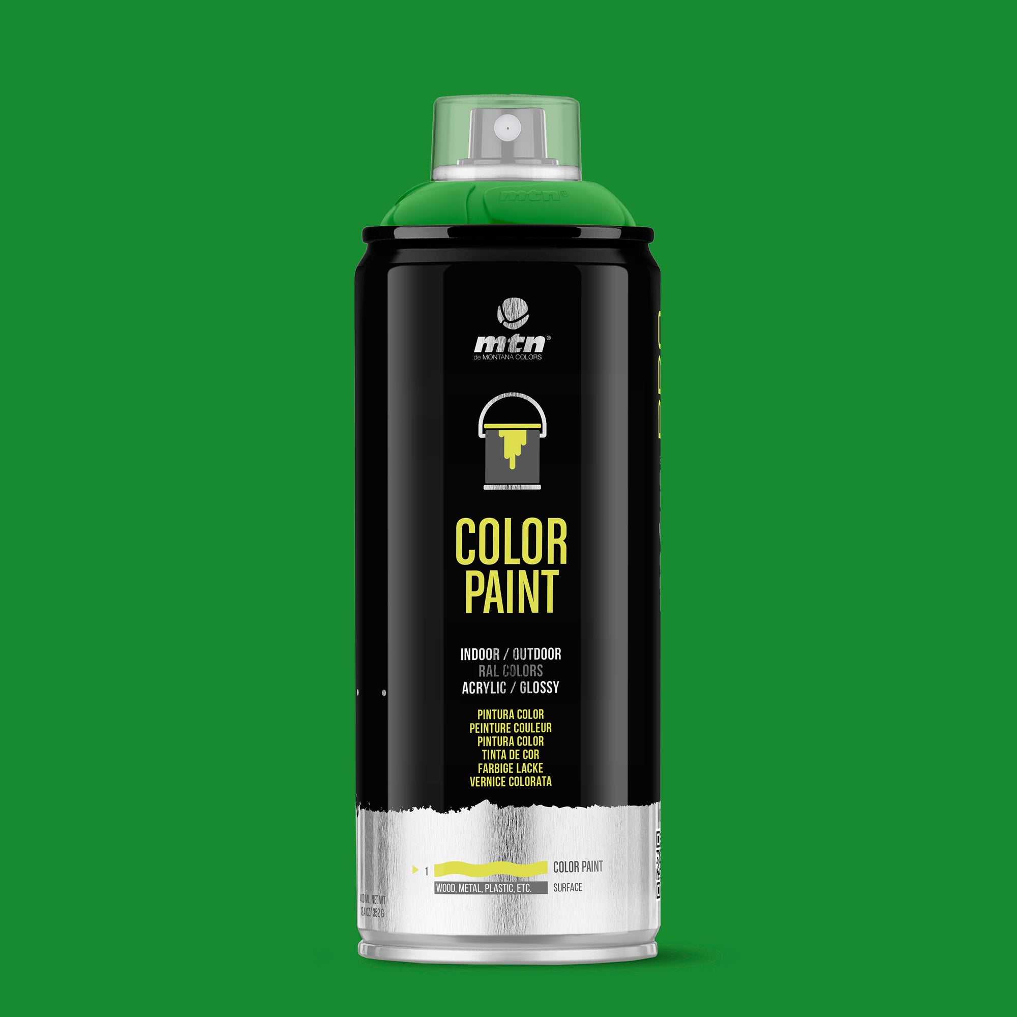 MTN PRO Spray Paint 400ml RAL 6018 - Yellow Green