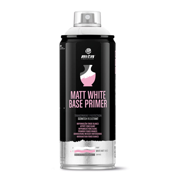 MTN PRO Spray Paint - Matt White Base Primer 400ml