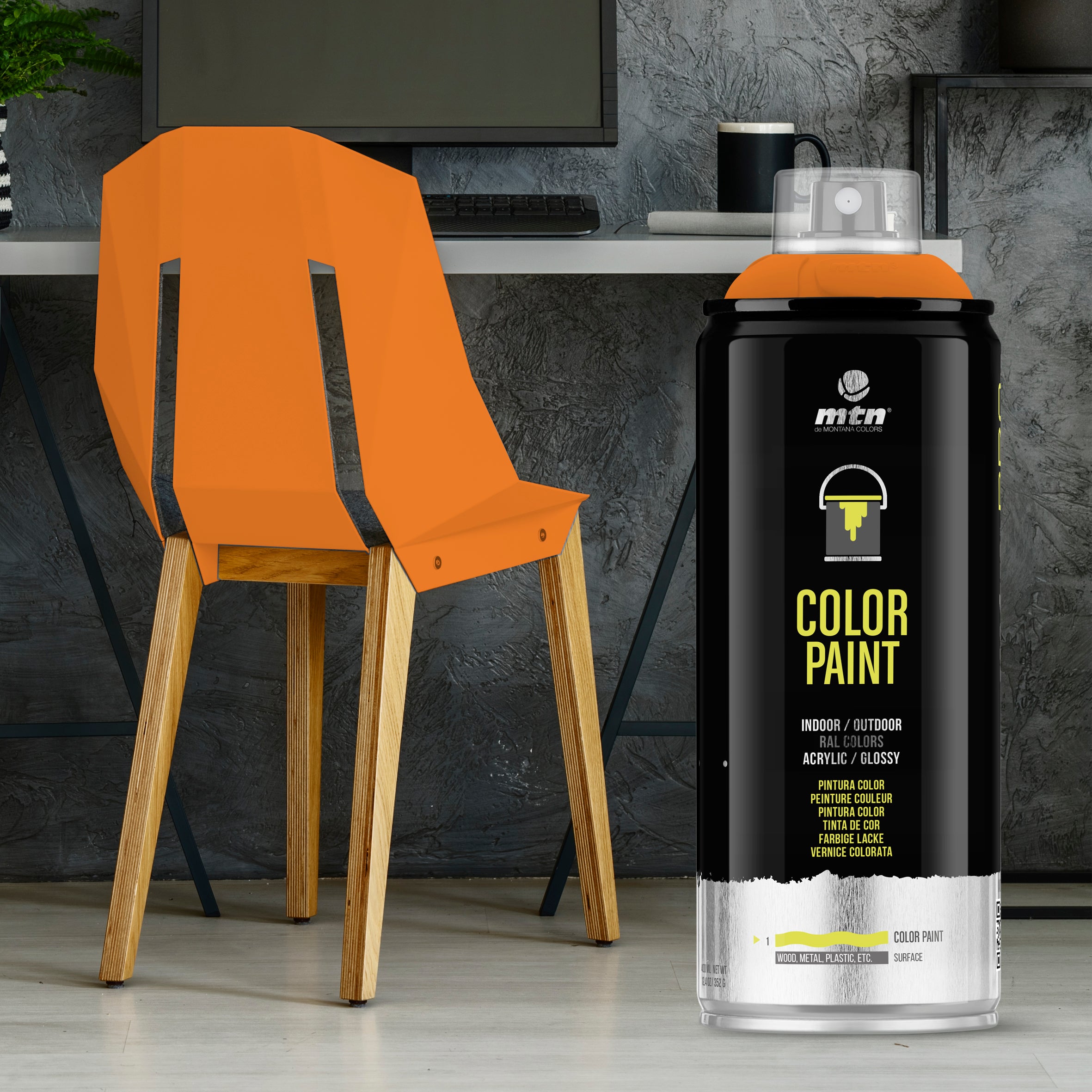 MTN PRO Spray Paint 400ml RAL 2004 - Pure Orange