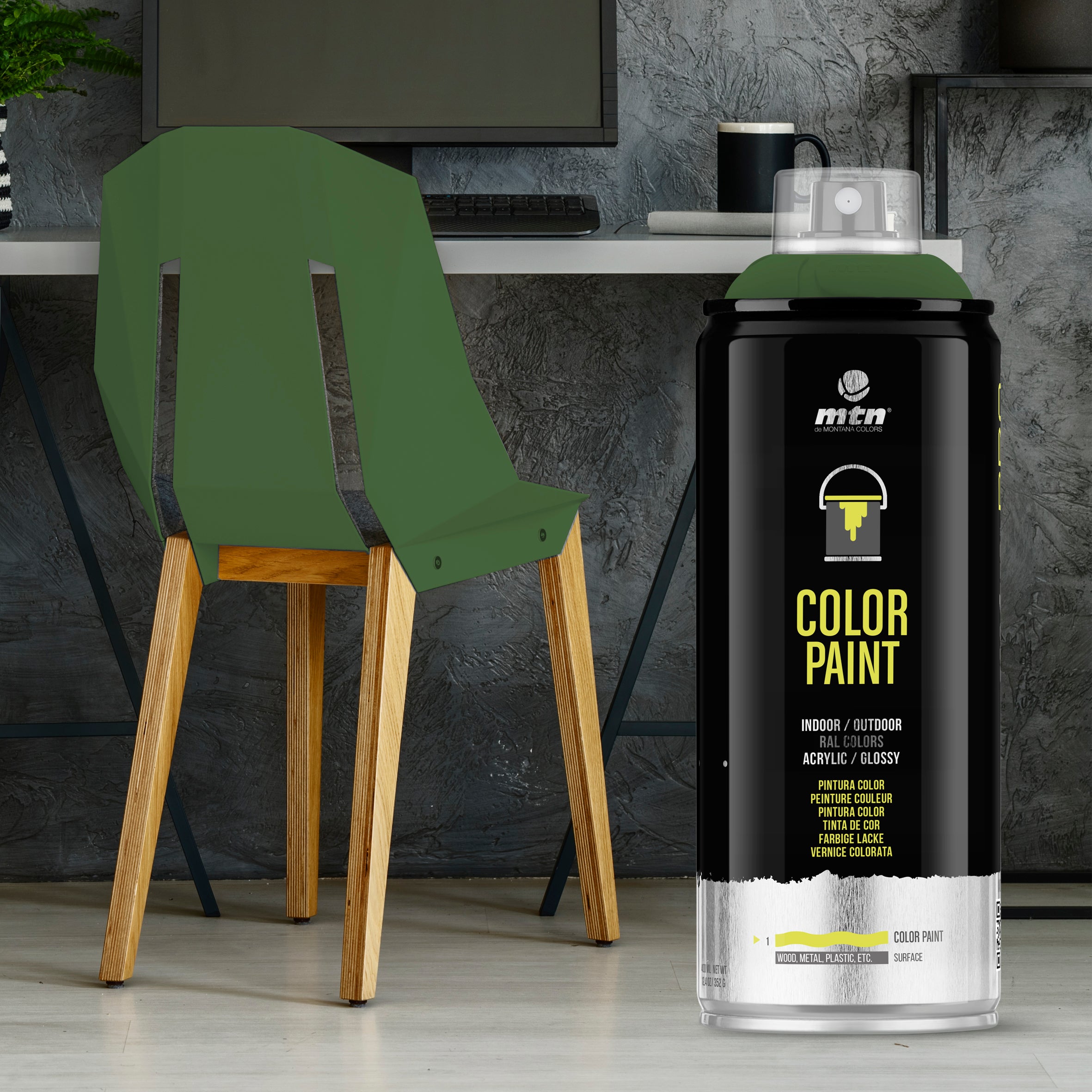 MTN PRO Spray Paint 400ml RAL 6011 - Reseda Green