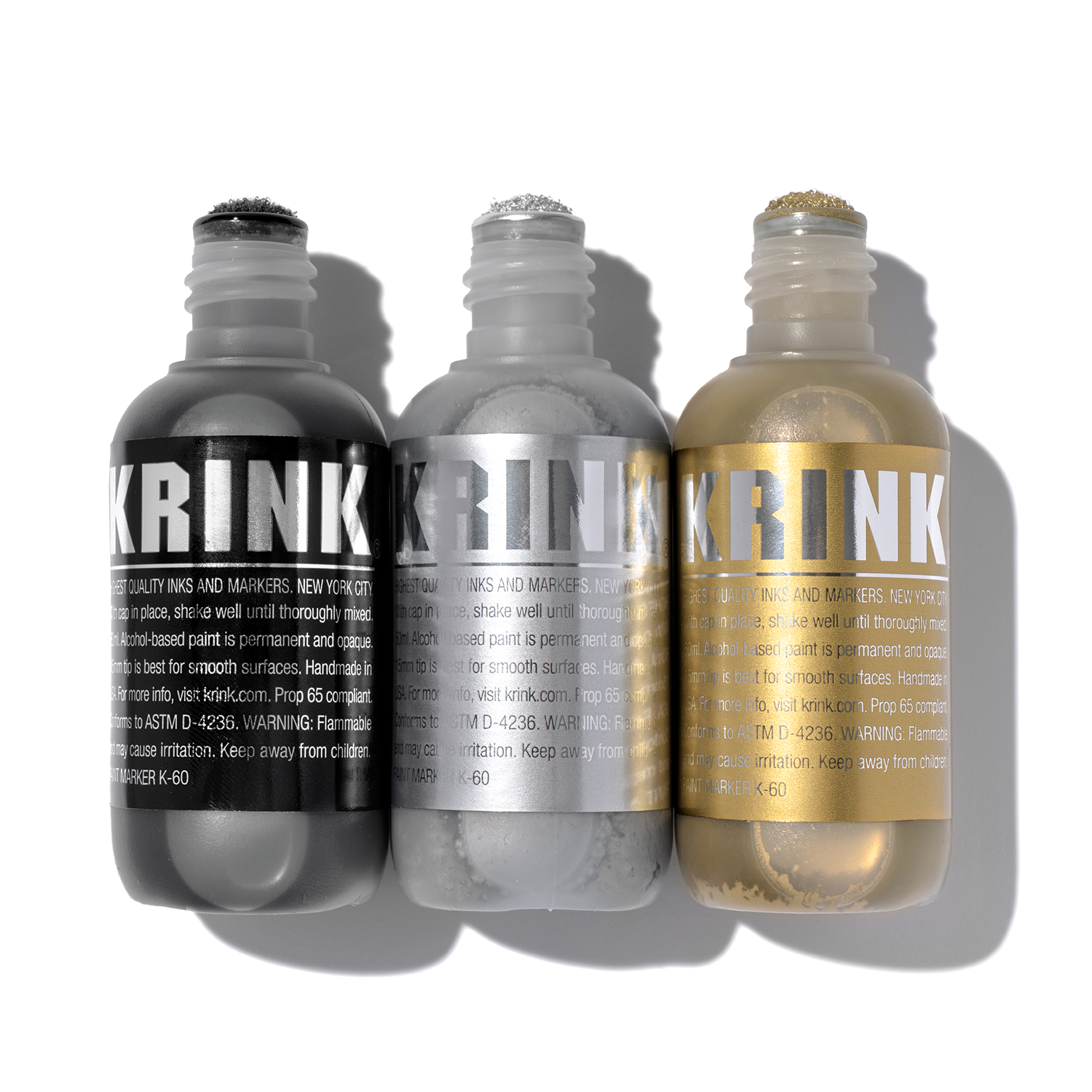 KRINK K-60 3 Pack (Black, Silver, Gold)