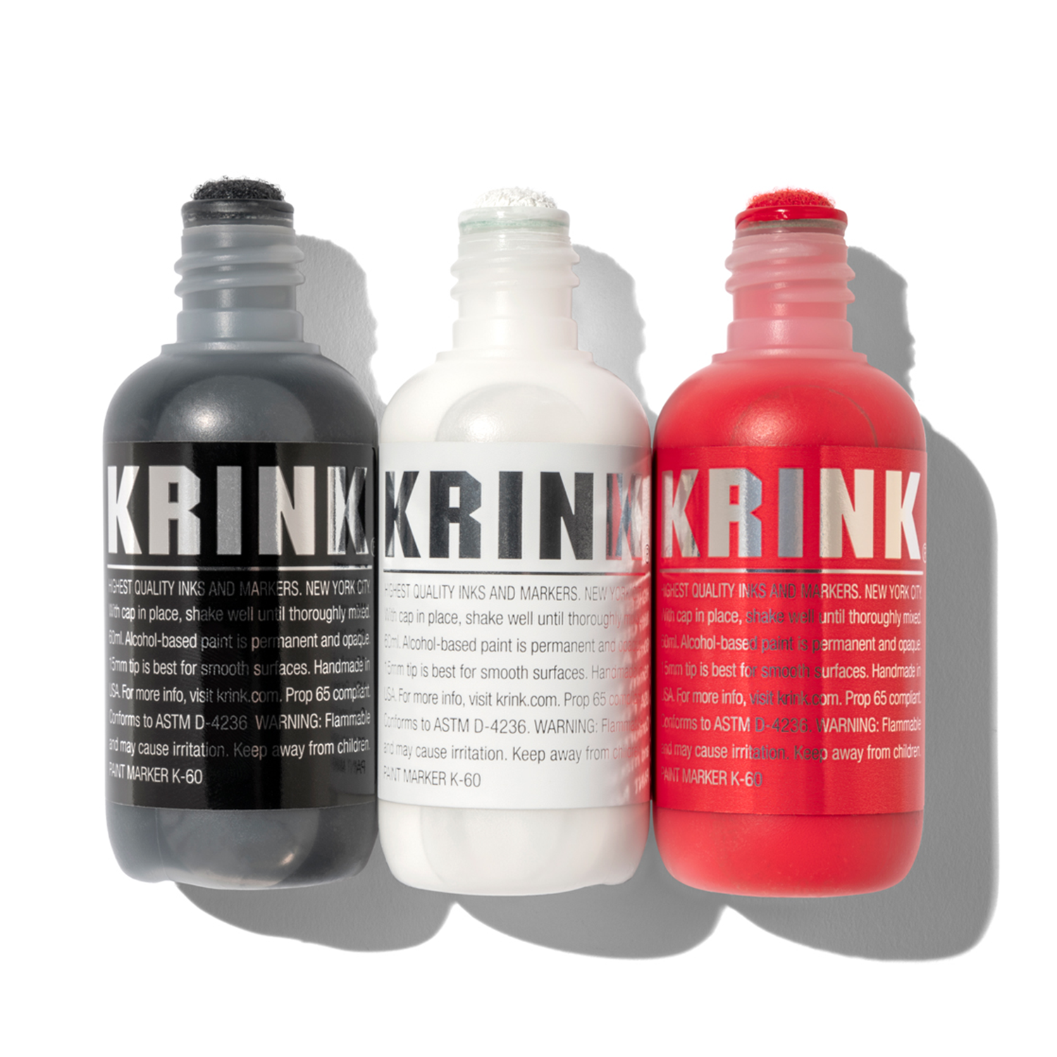 KRINK K-60 3 Pack (Black, White, Red)