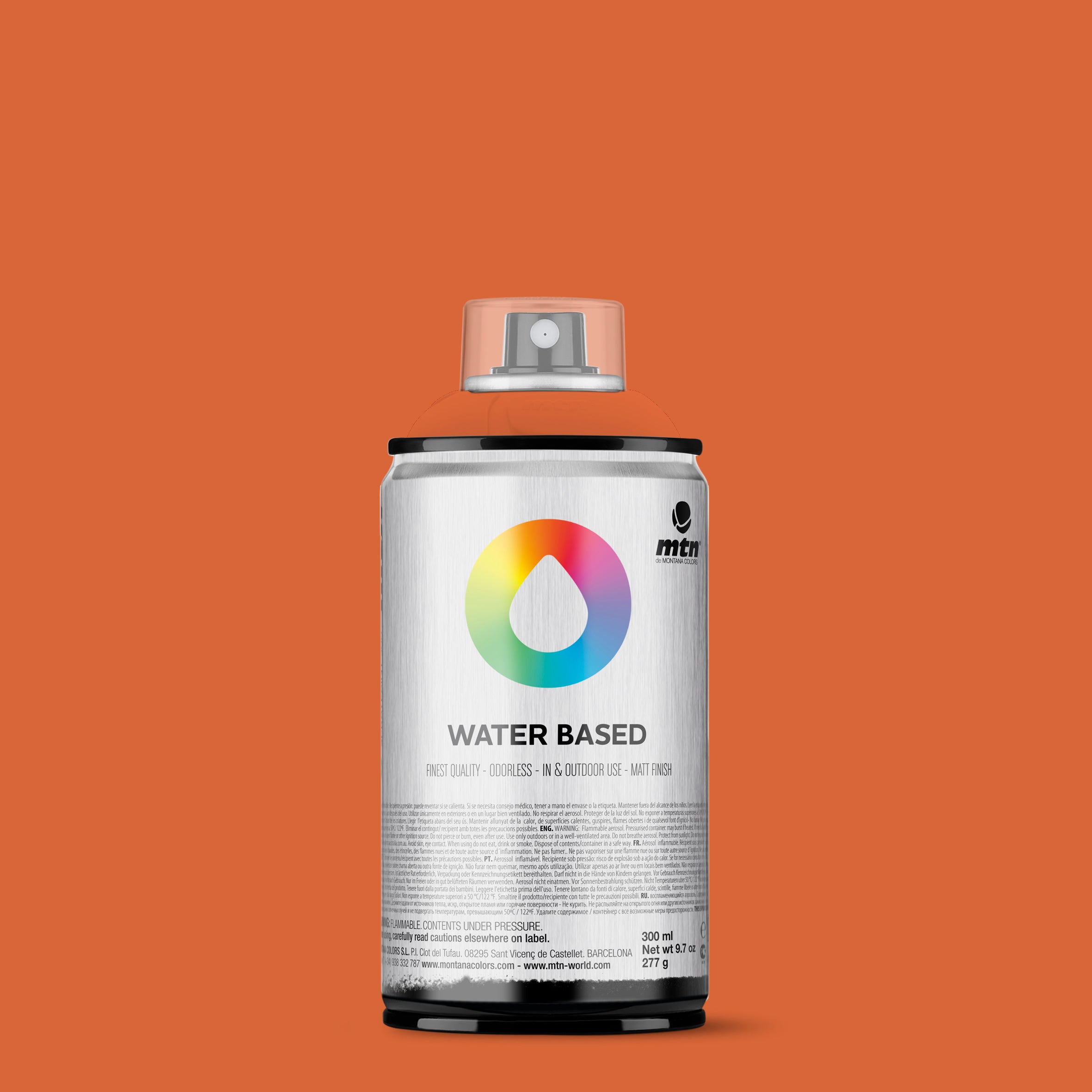 MTN Water Based 300ml Spray Paint - WRV2004 - Azo Orange (Orange)