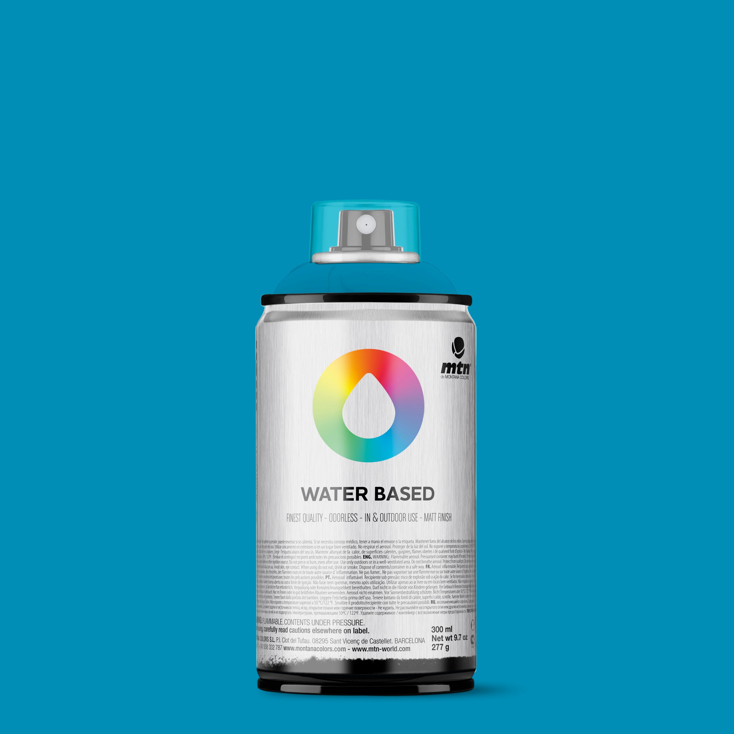 MTN Water Based 300ml Spray Paint - RV343 - Blue Green (Reef Blue)