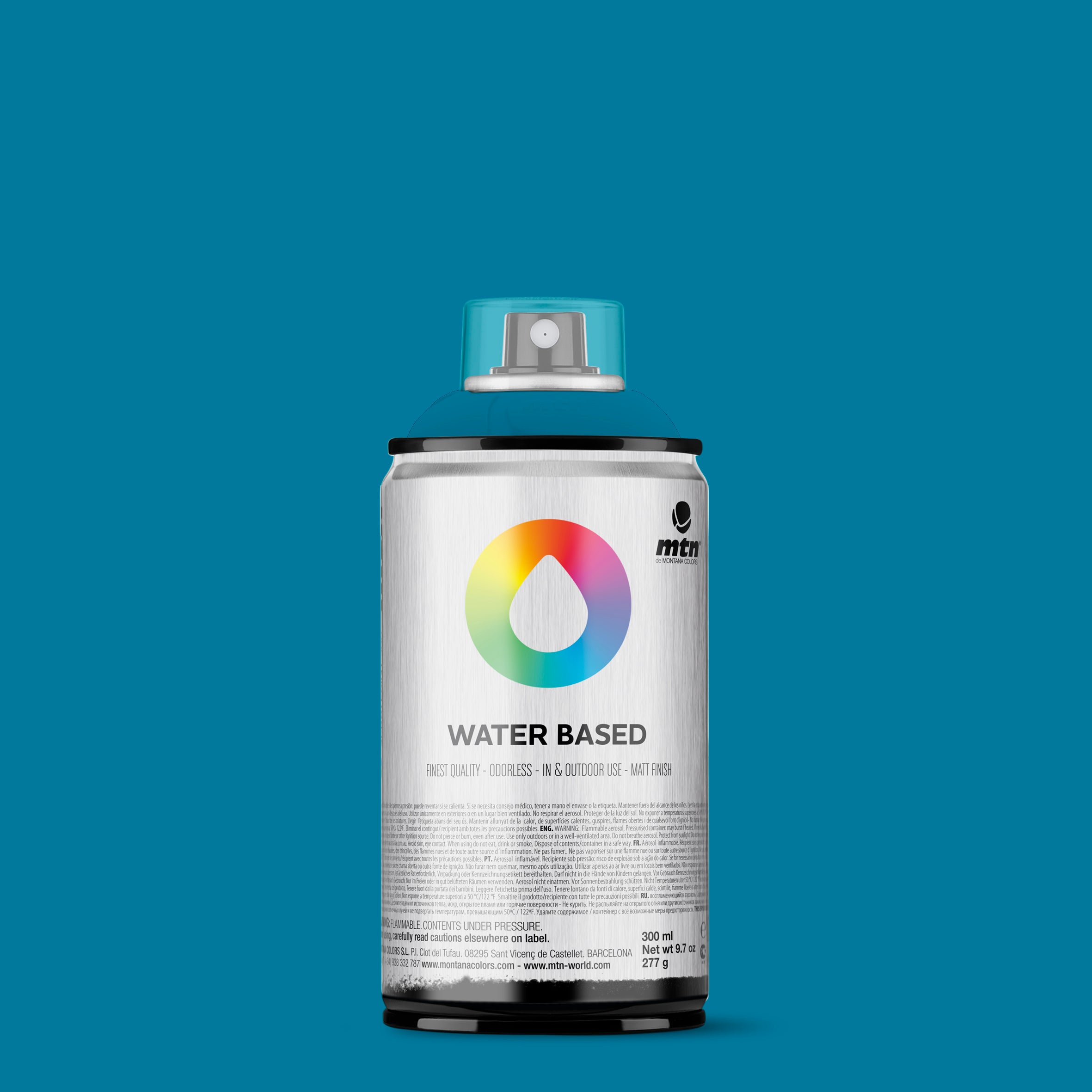 MTN Water Based 300ml Spray Paint - RV14 - Blue Green Deep (Planet Blue)