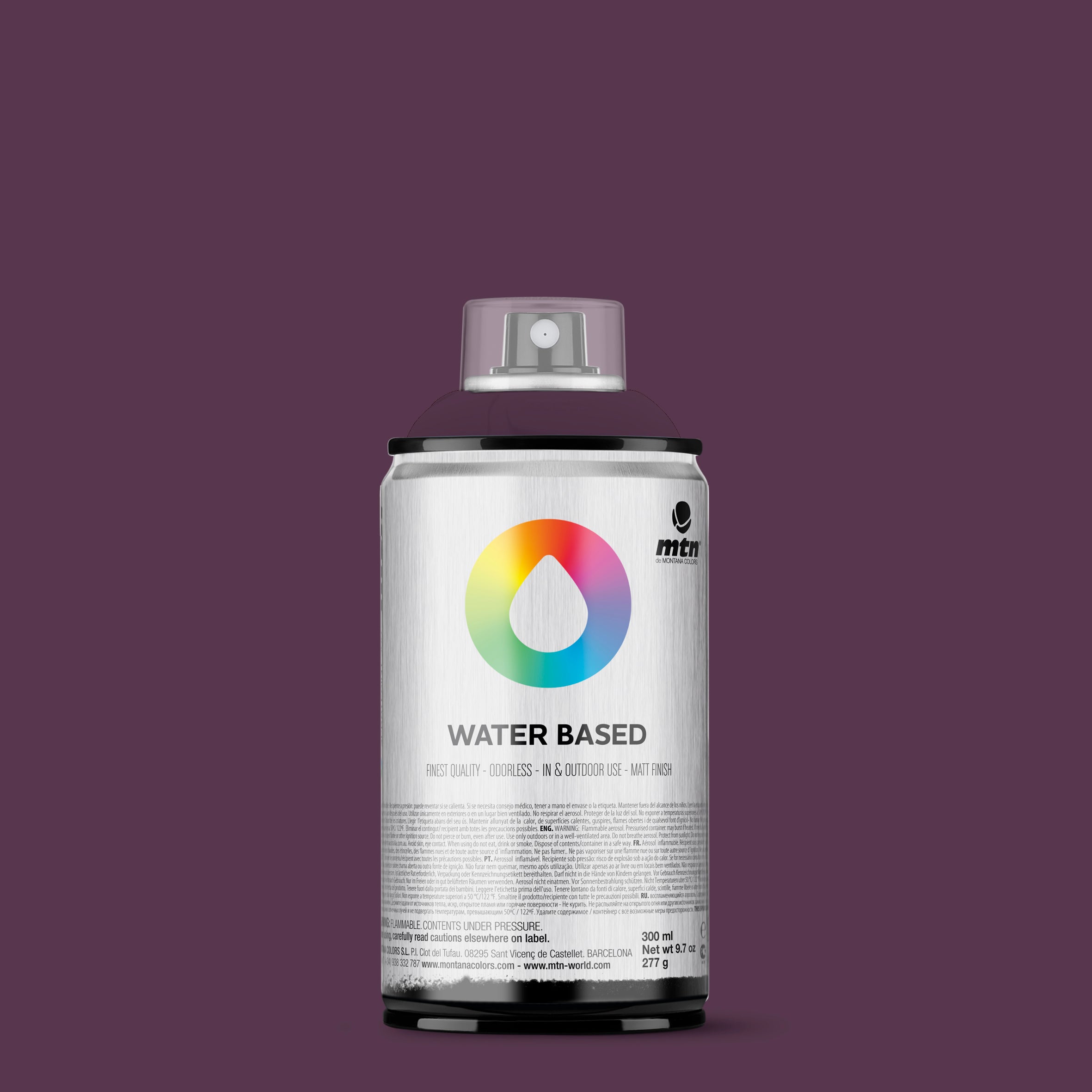 MTN Water Based 300ml Spray Paint - RV169 - Blue Violet Dark (Taurus Red)