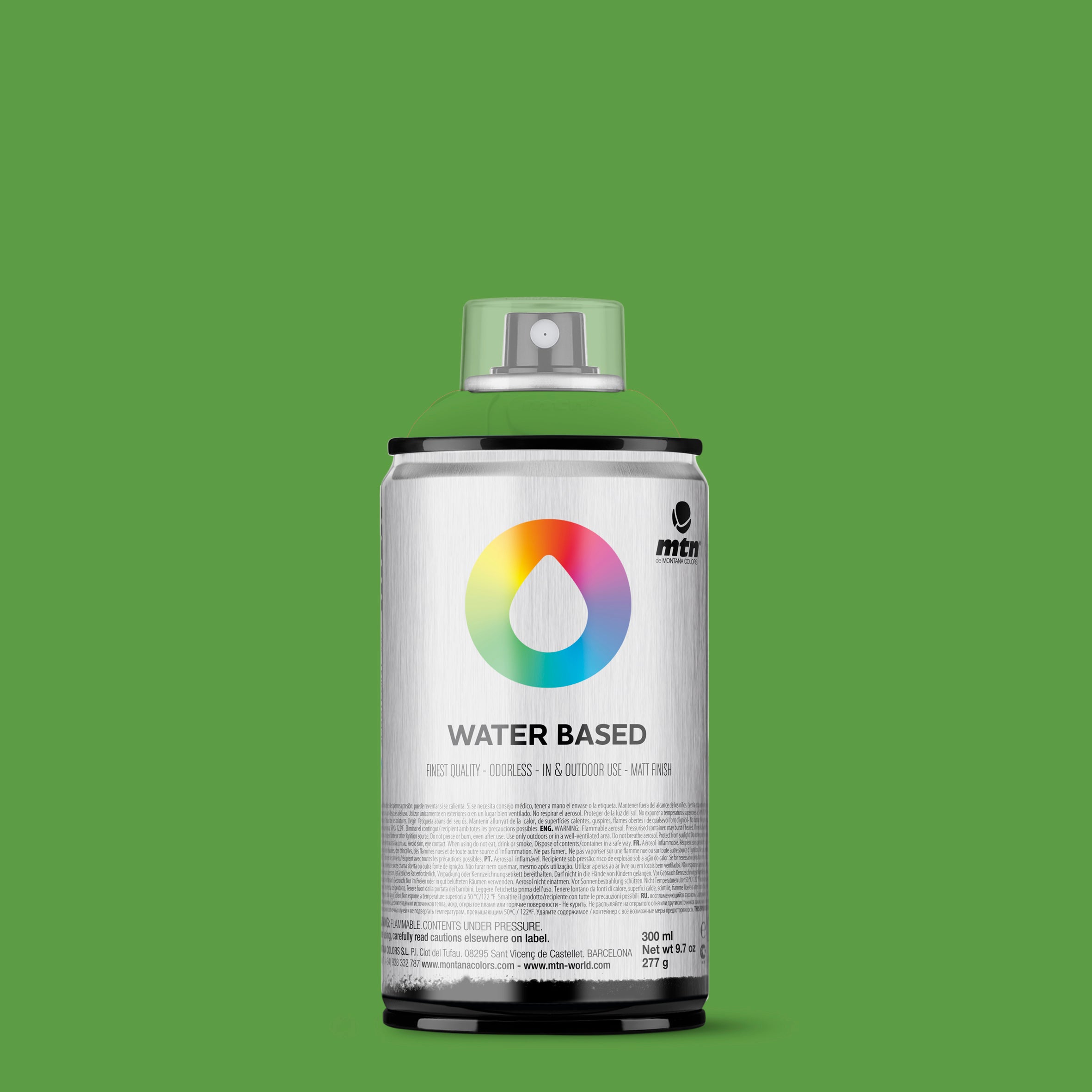 MTN Water Based 300ml Spray Paint - RV6018 - Brilliant Green (Valley Green)