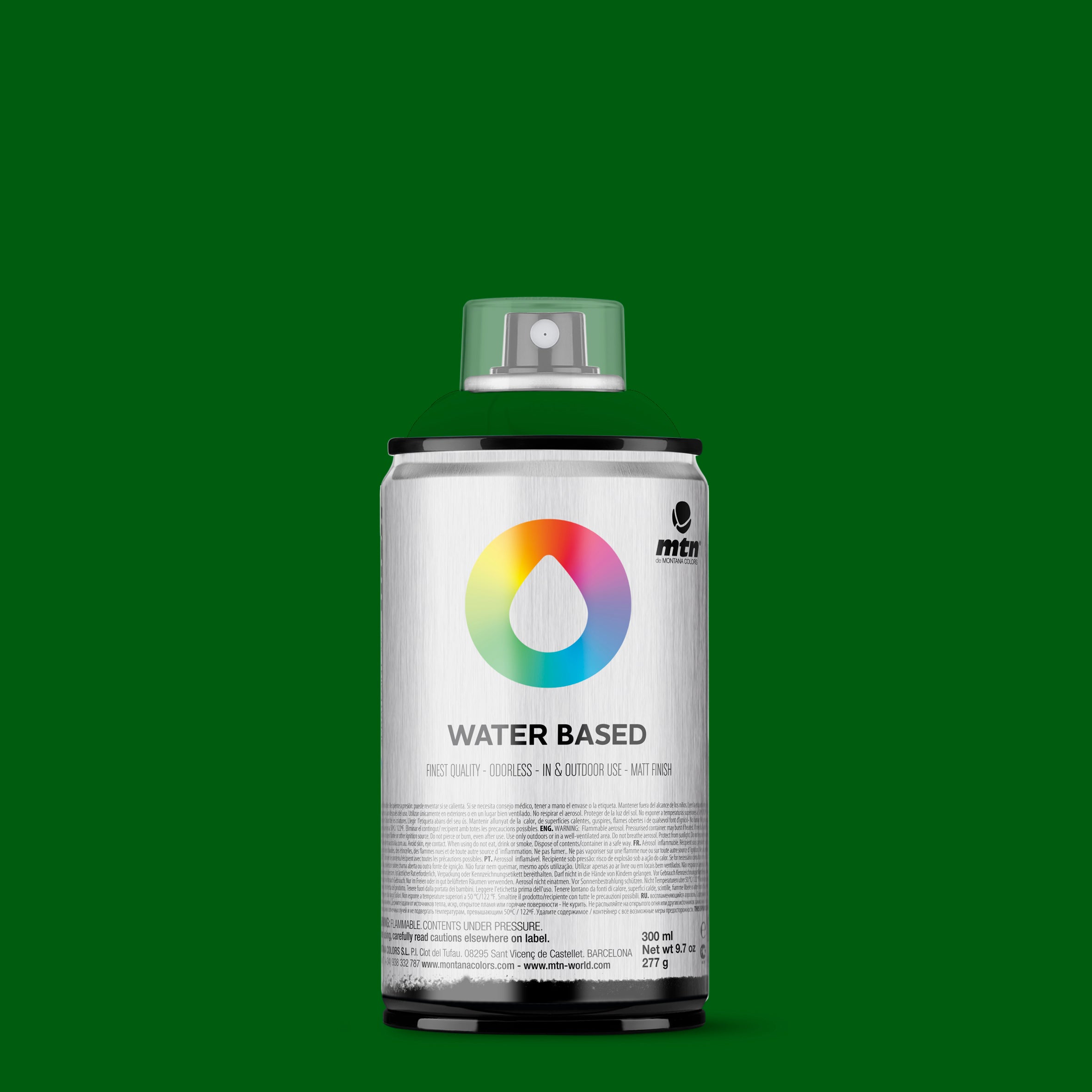 MTN Water Based 300ml Spray Paint - RV127 - Brilliant Green Deep (Era Green)