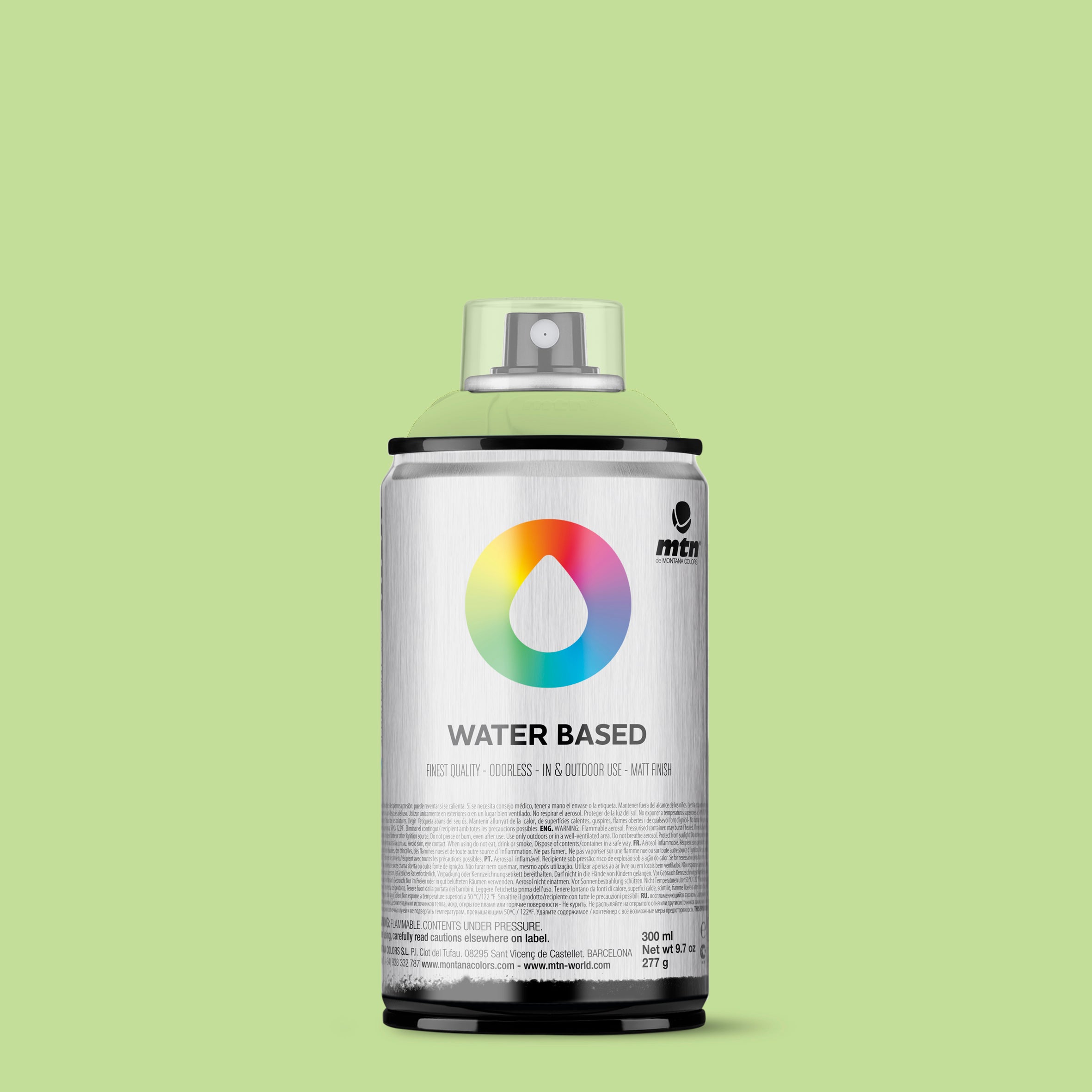 MTN Water Based 300ml Spray Paint - RV235 - Brilliant Yellow Green Light (Poison Green)