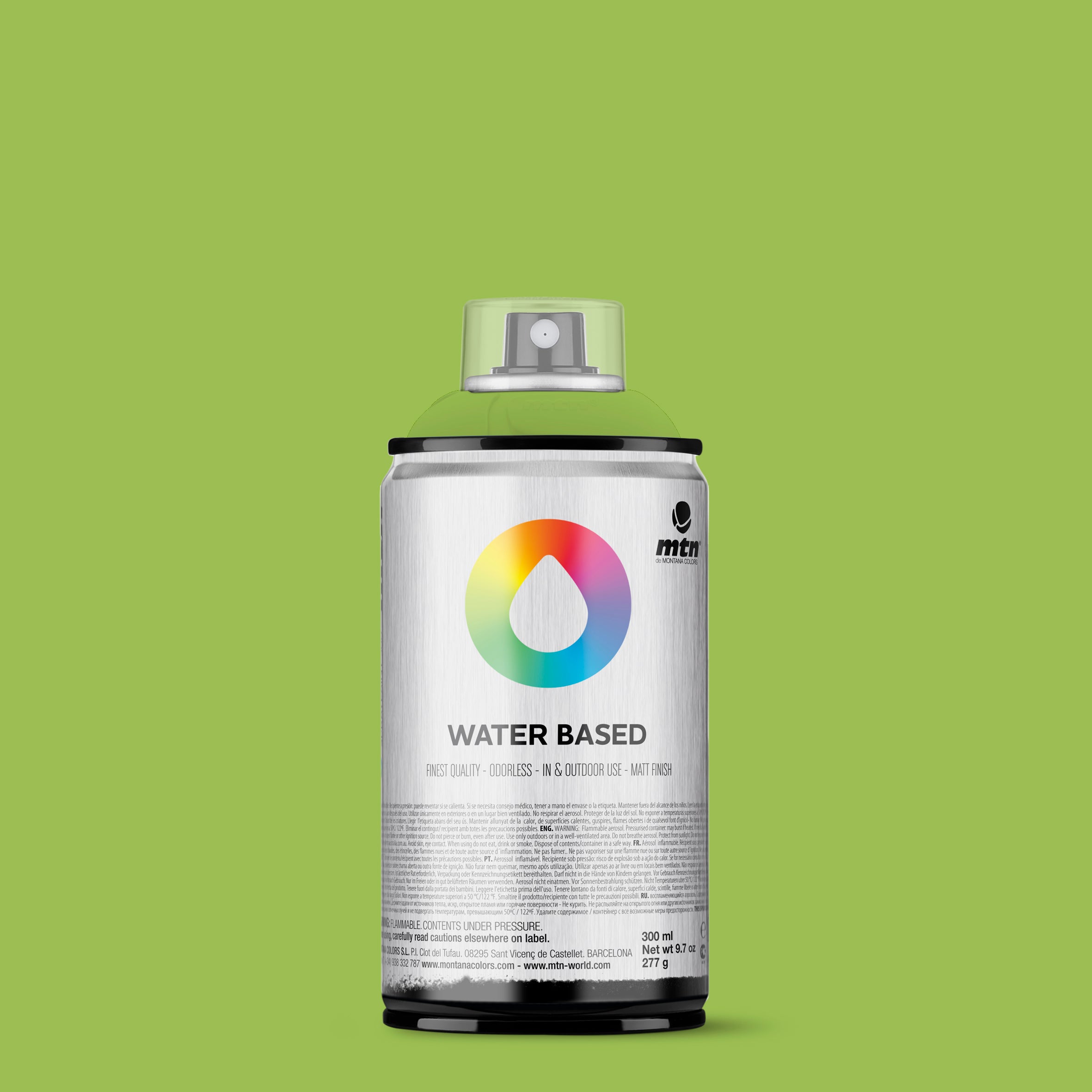 MTN Water Based 300ml Spray Paint - RV333 - Brilliant Yellow Green Medium (Eva Green)