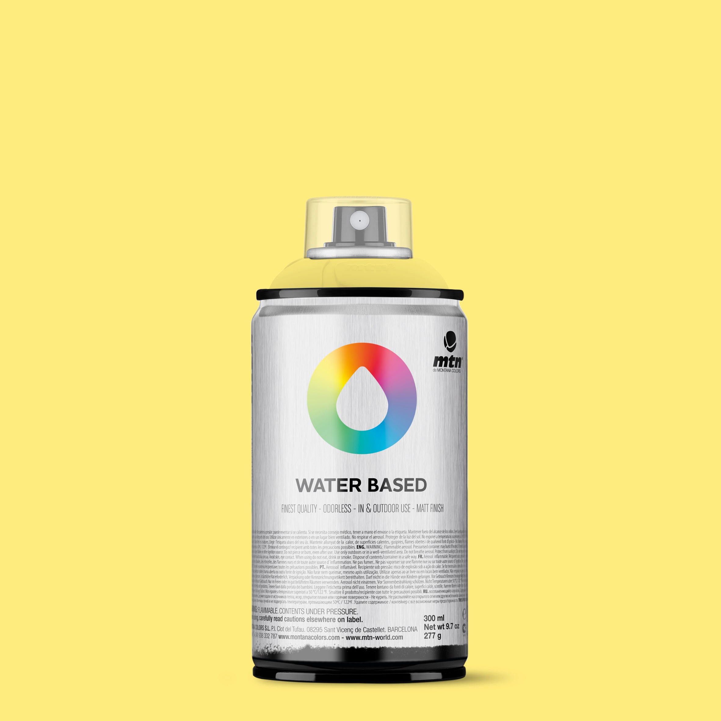 MTN Water Based 300ml Spray Paint - WRV222 - Cadmium Yellow Light (Beach Yellow)