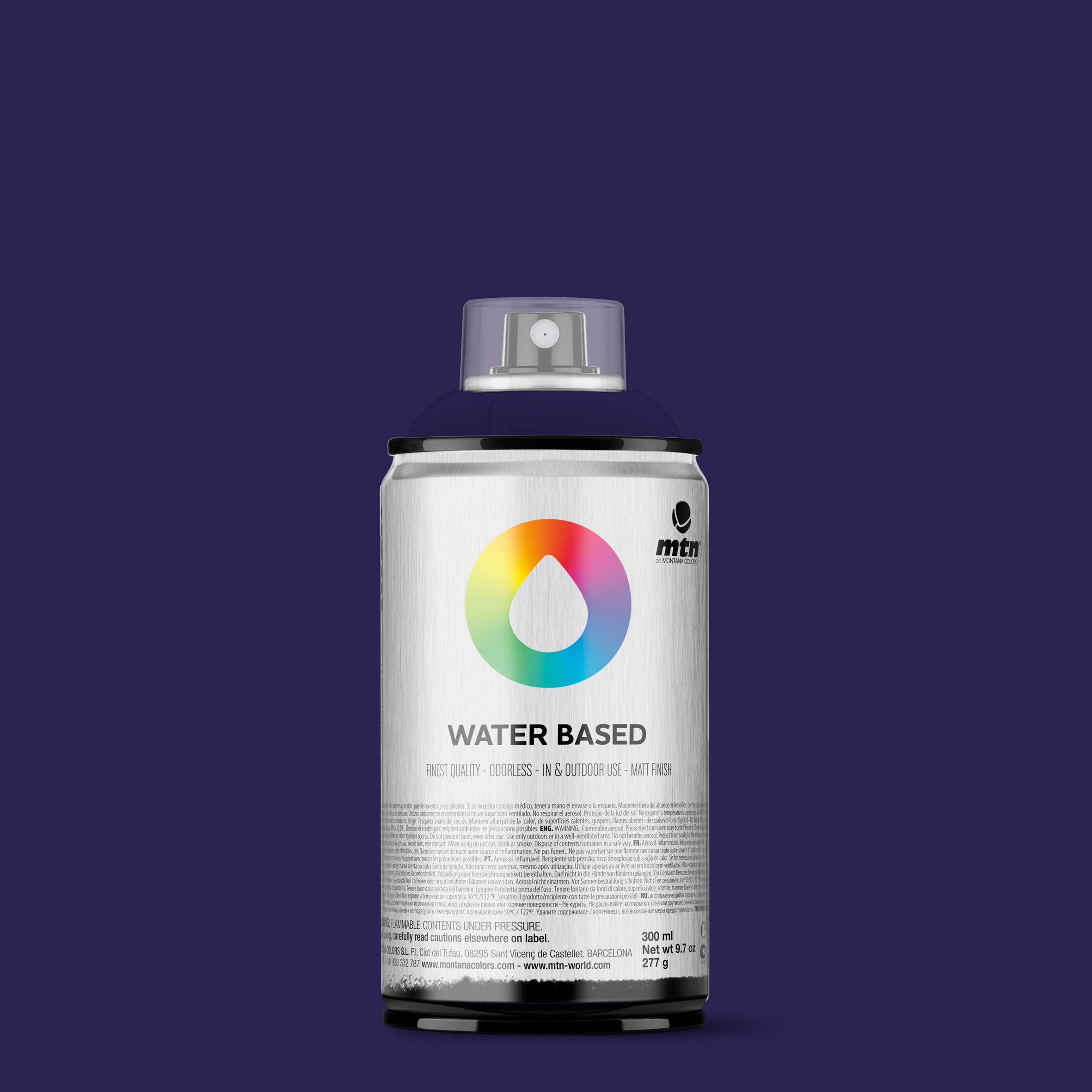 MTN Water Based 300ml Spray Paint - RV28 - Dioxazine Purple Dark (Cosmos Violet)