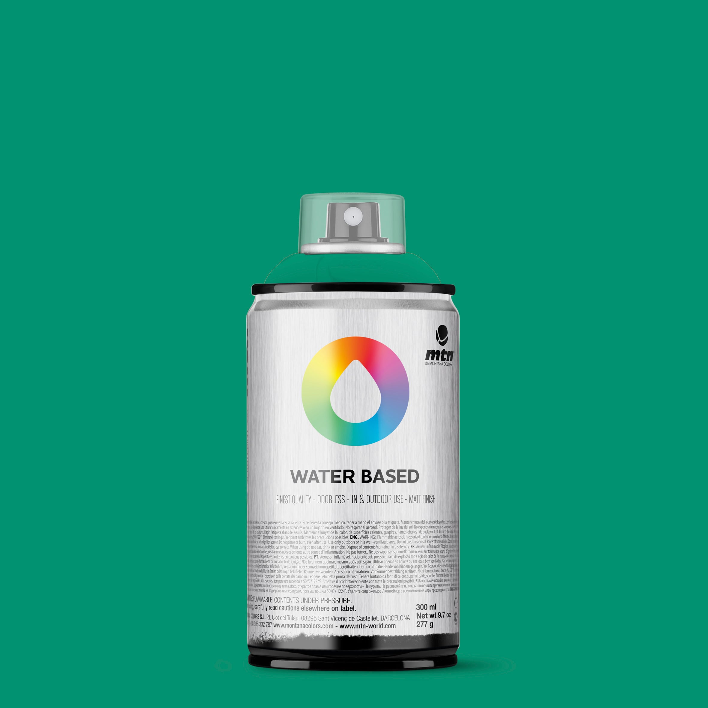 MTN Water Based 300ml Spray Paint - WRV21 - Emerald Green (Surgical Green)