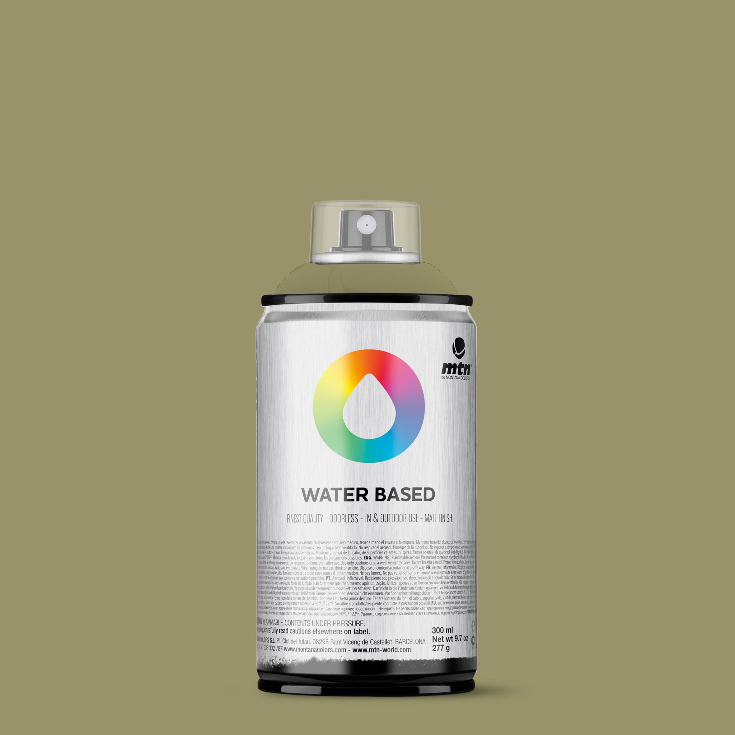 MTN Water Based 300ml Spray Paint - RV179 - Grey Green (Bonsai Green)