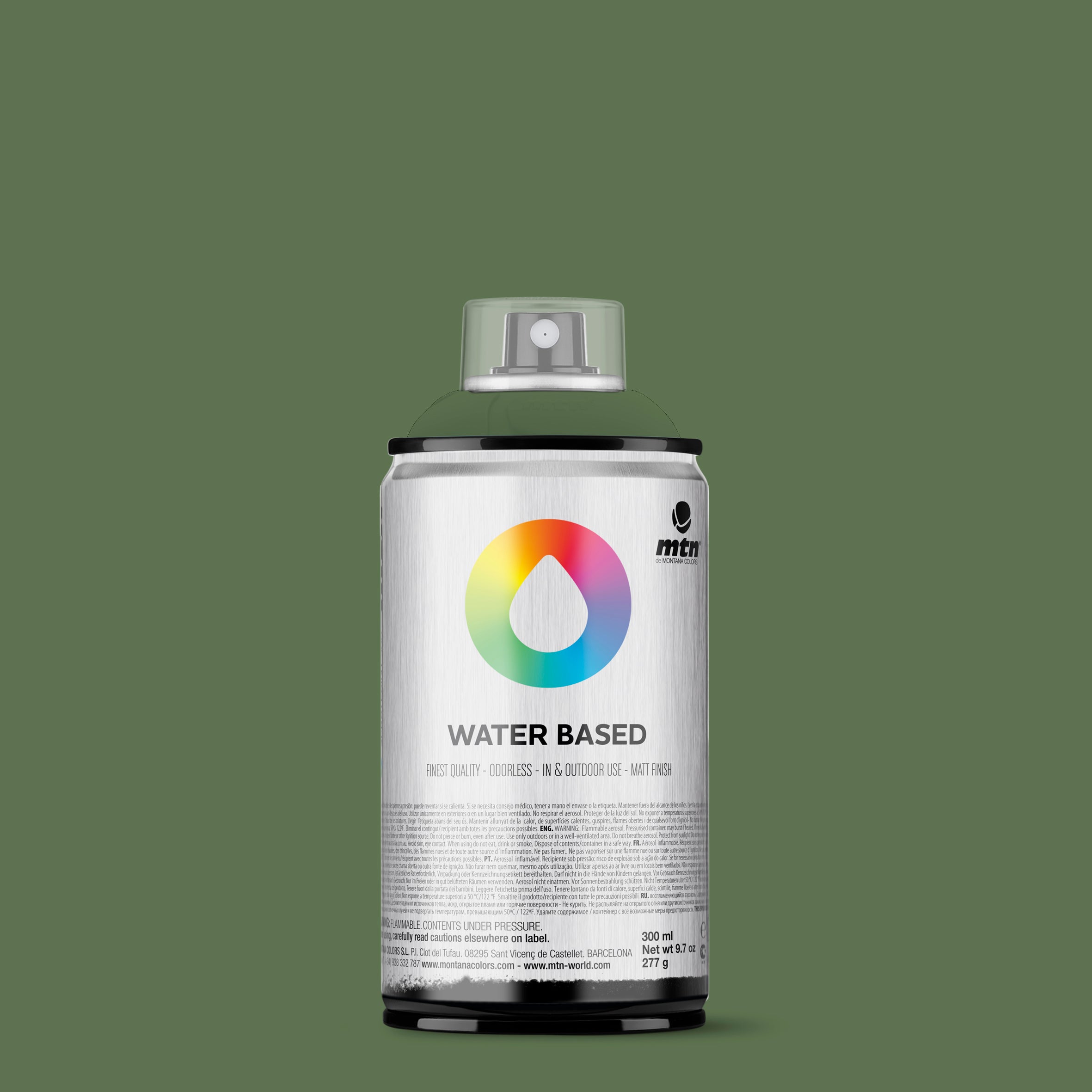 MTN Water Based 300ml Spray Paint - RV131 - Grey Green Deep (County Green)