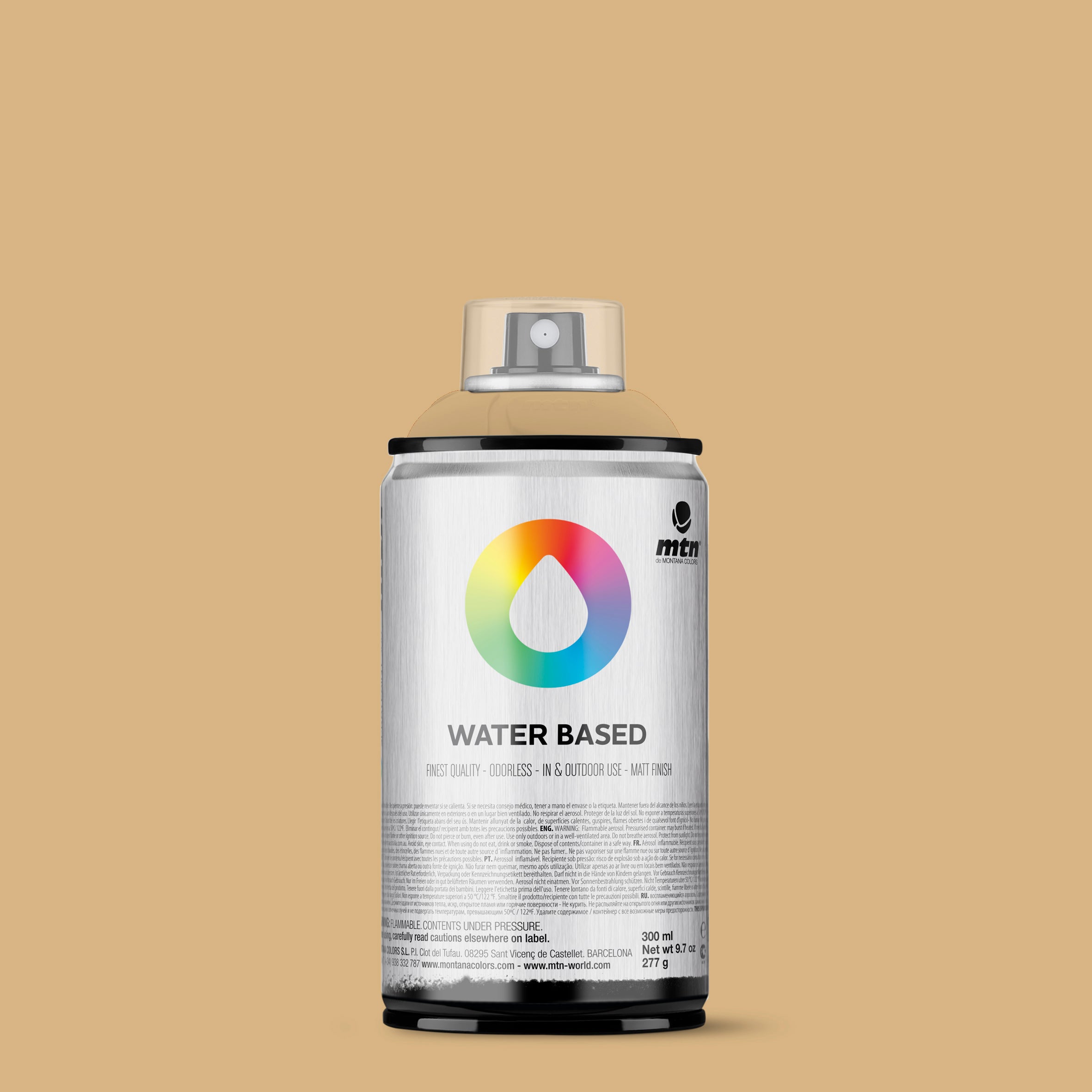 MTN Water Based 300ml Spray Paint - RV330 - Naples Yellow Deep (Safari Brown)