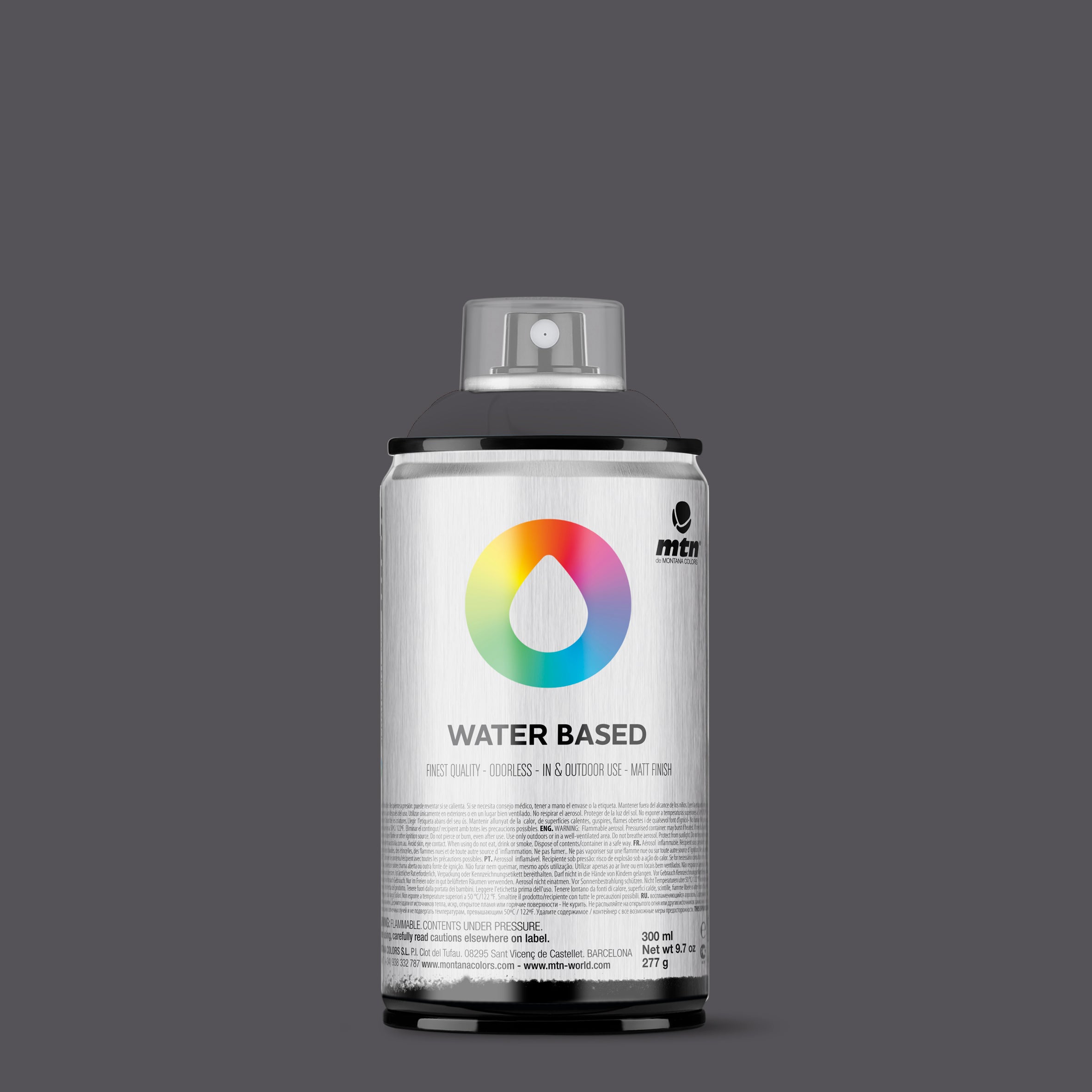 MTN Water Based 300ml Spray Paint - RV1016 - Neutral Grey Dark (Anthracite Grey)