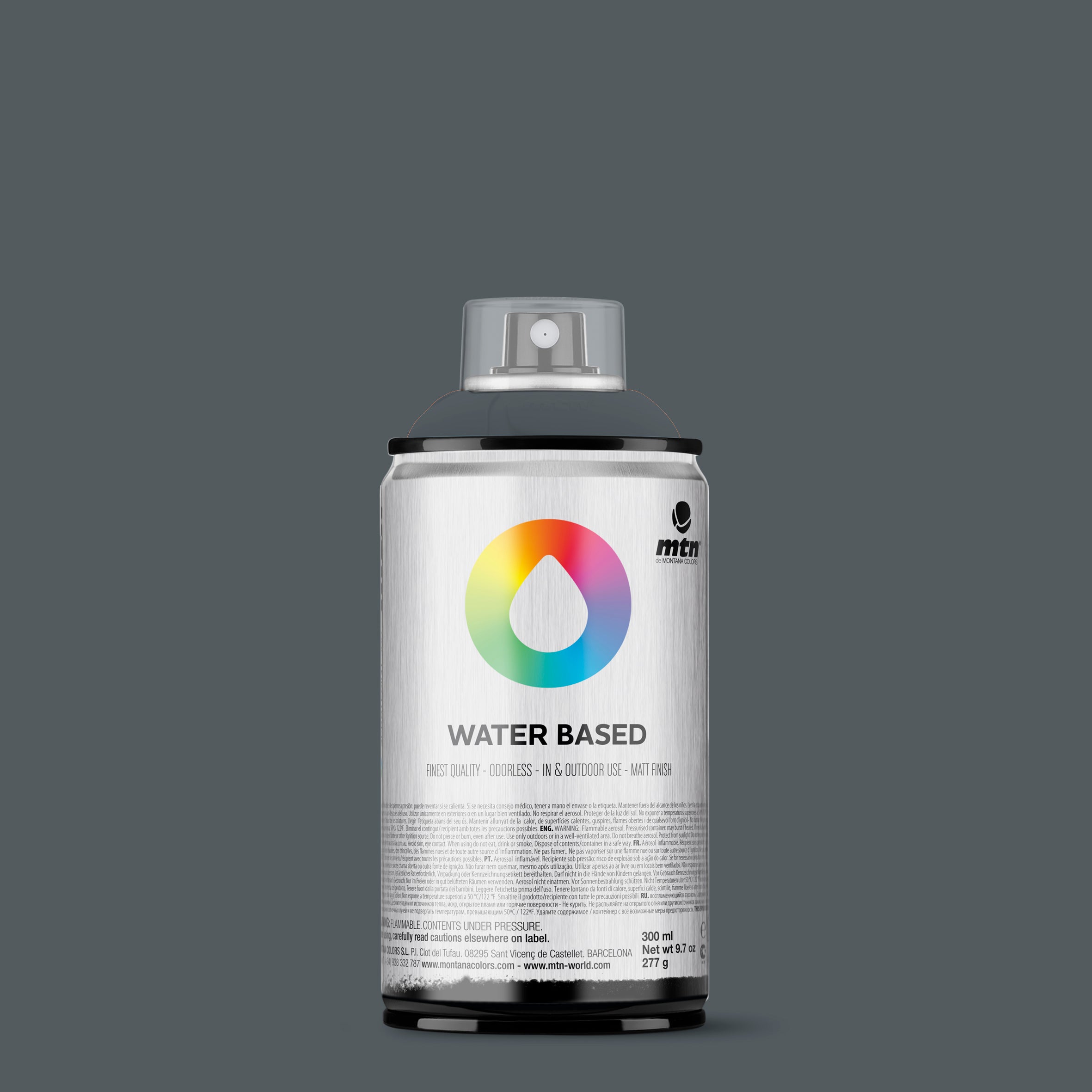 MTN Water Based 300ml Spray Paint - RV263 - Neutral Grey Deep (Sputnik Grey)