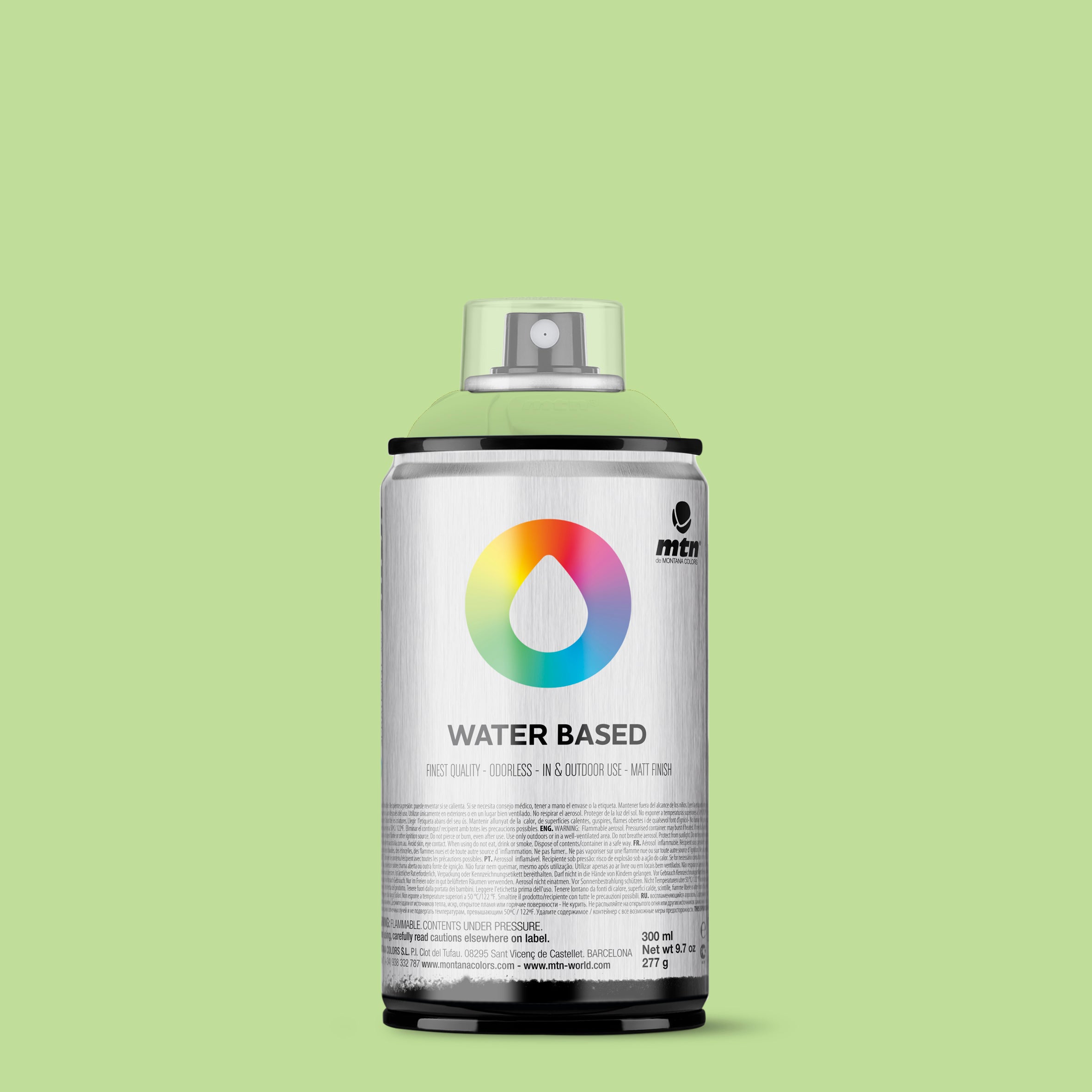 MTN Water Based 300ml Spray Paint - RV124 - Phthalo Green Light (Frisco Green)