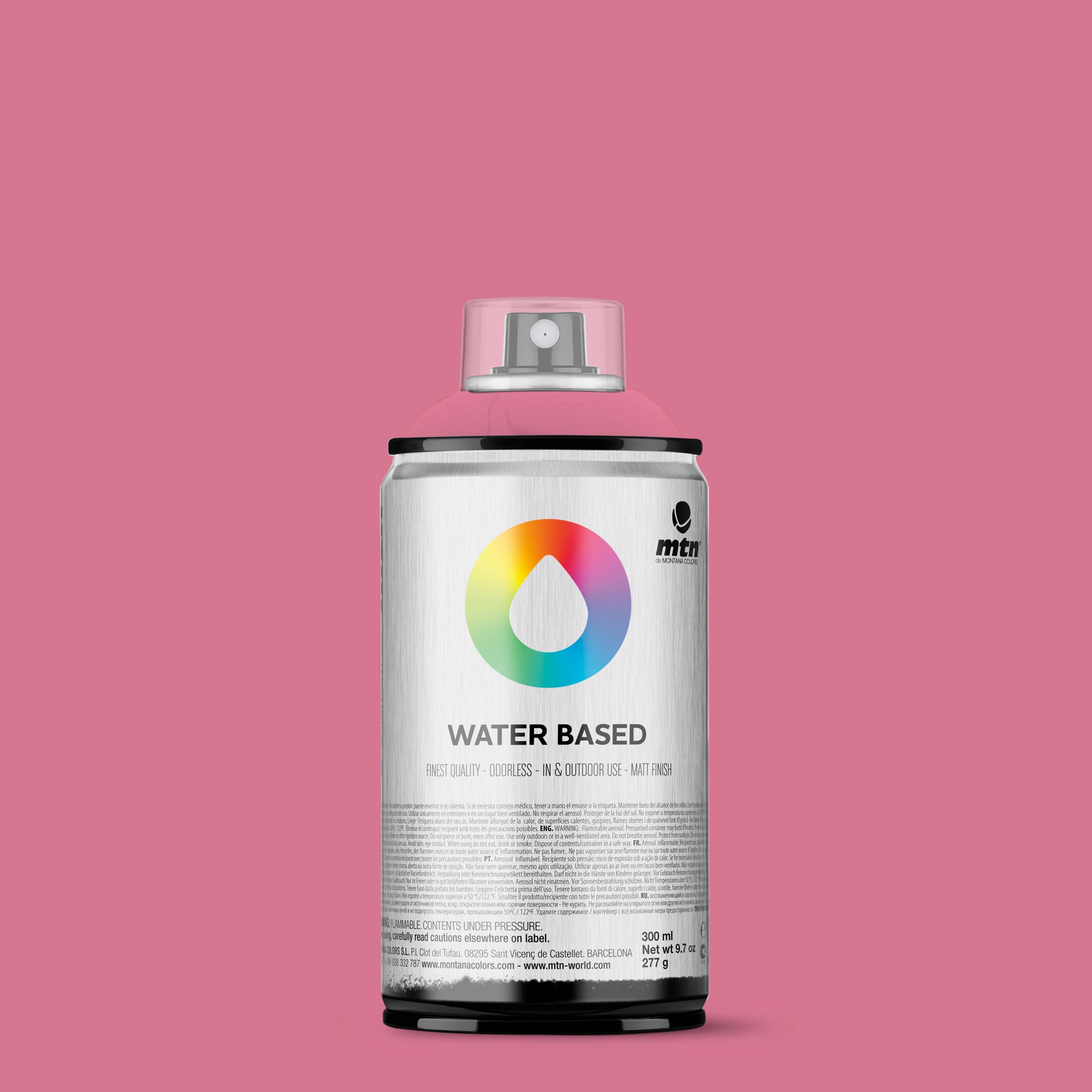 MTN Water Based 300ml Spray Paint - WRV211 - Quinacridone Rose (Love Pink)