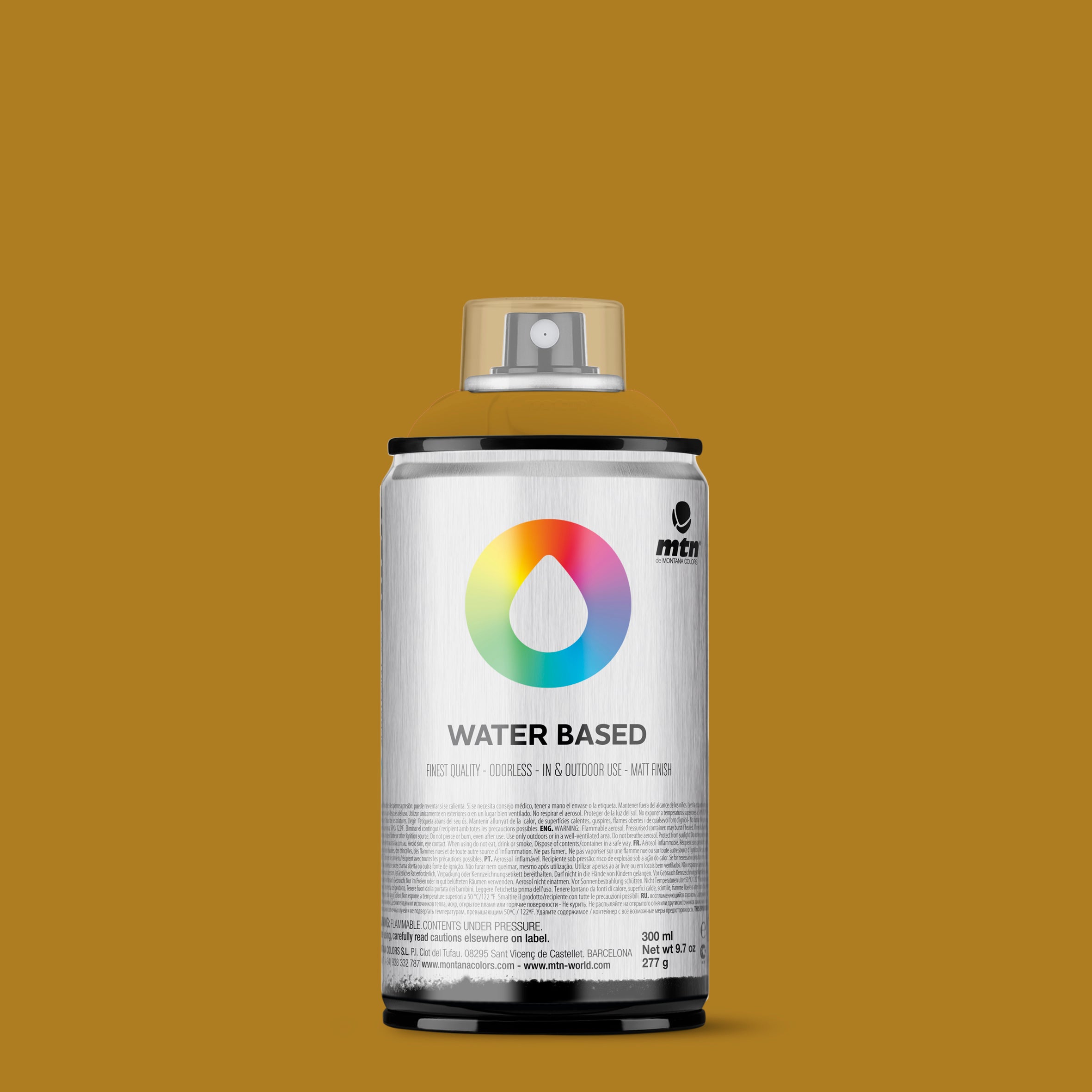MTN Water Based 300ml Spray Paint - RV265 - Raw Sienna (Kruger Brown)