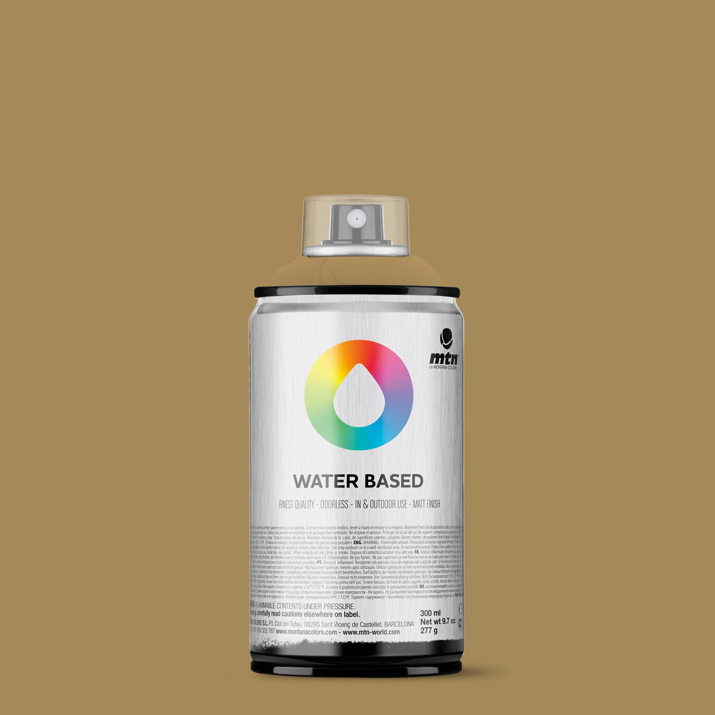 MTN Water Based 300ml Spray Paint - WRV137 - Raw Umber (Kraft Brown)