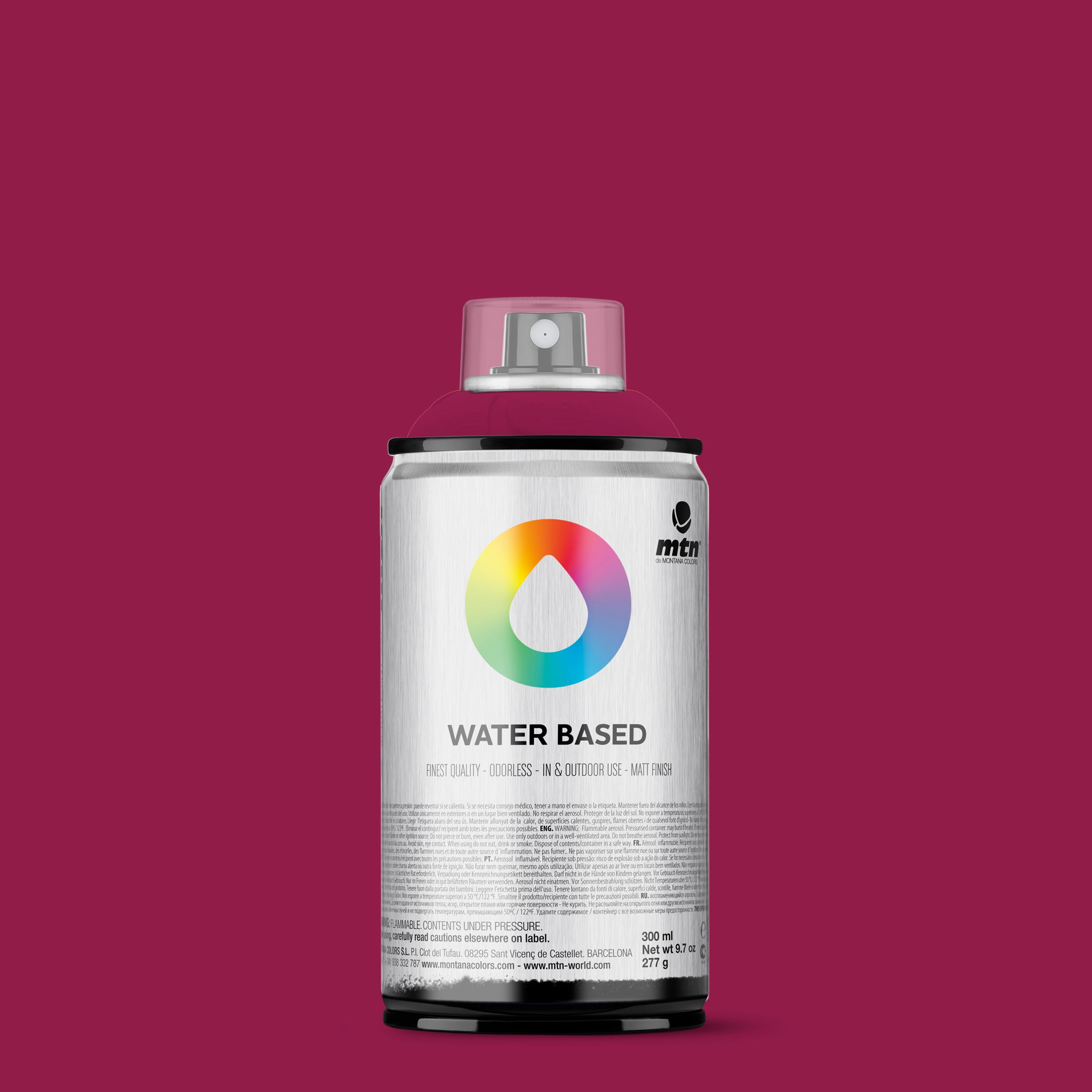 MTN Water Based 300ml Spray Paint - WRV213 - Red Violet (Merlot Red)