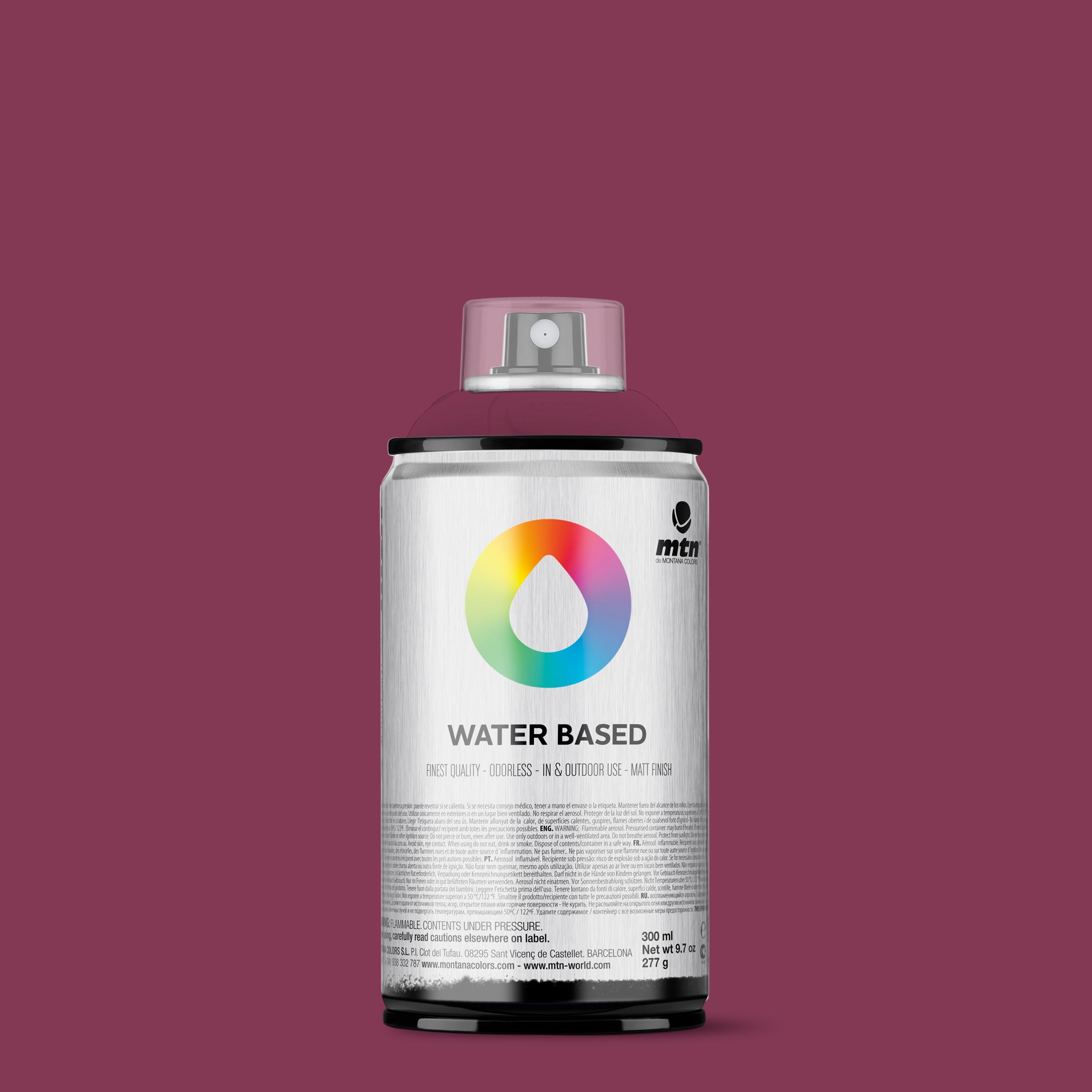 MTN Water Based 300ml Spray Paint - RV324 - Red Violet Deep (Red Wine)