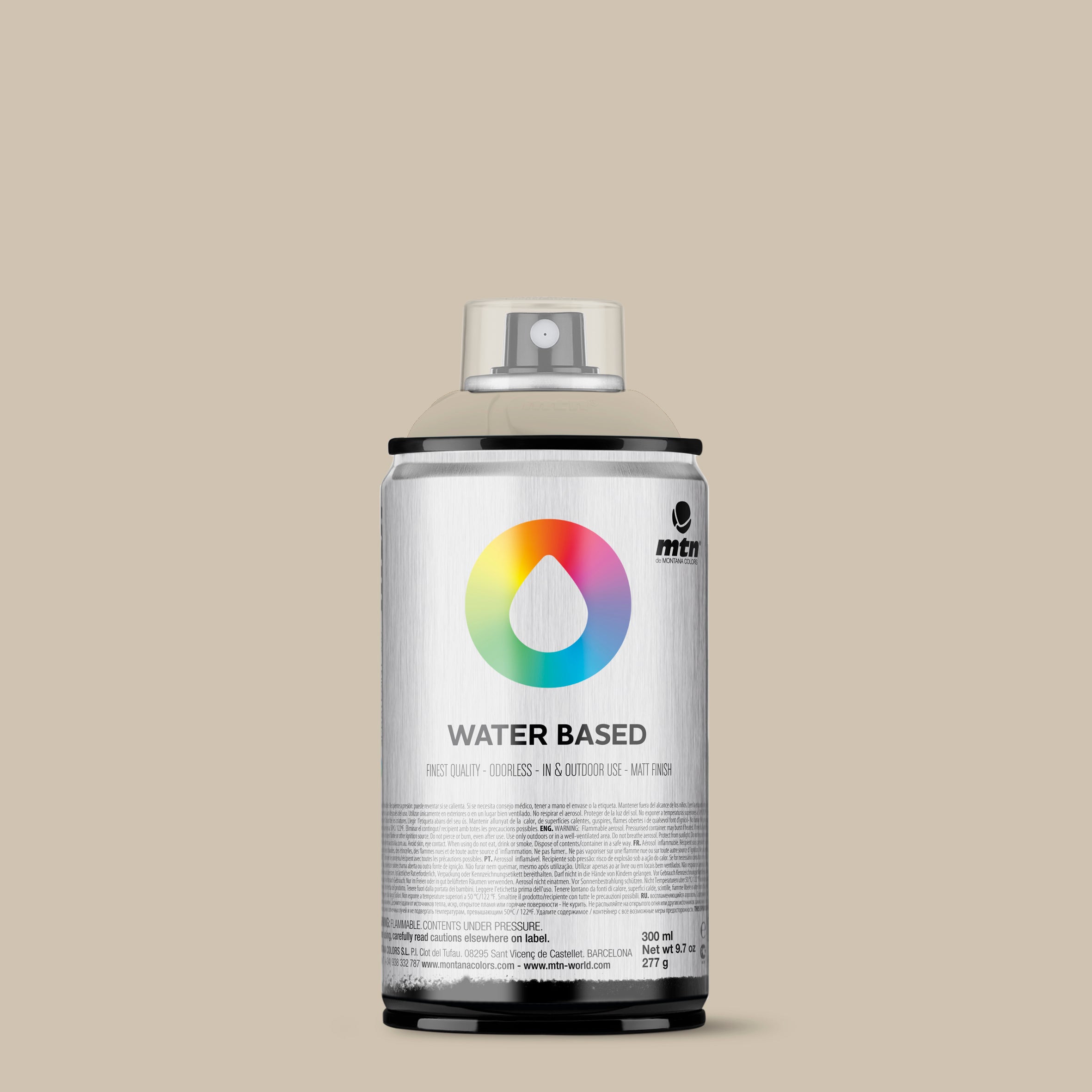 MTN Water Based 300ml Spray Paint - RV302 - Warm Grey Light (Koala Grey)