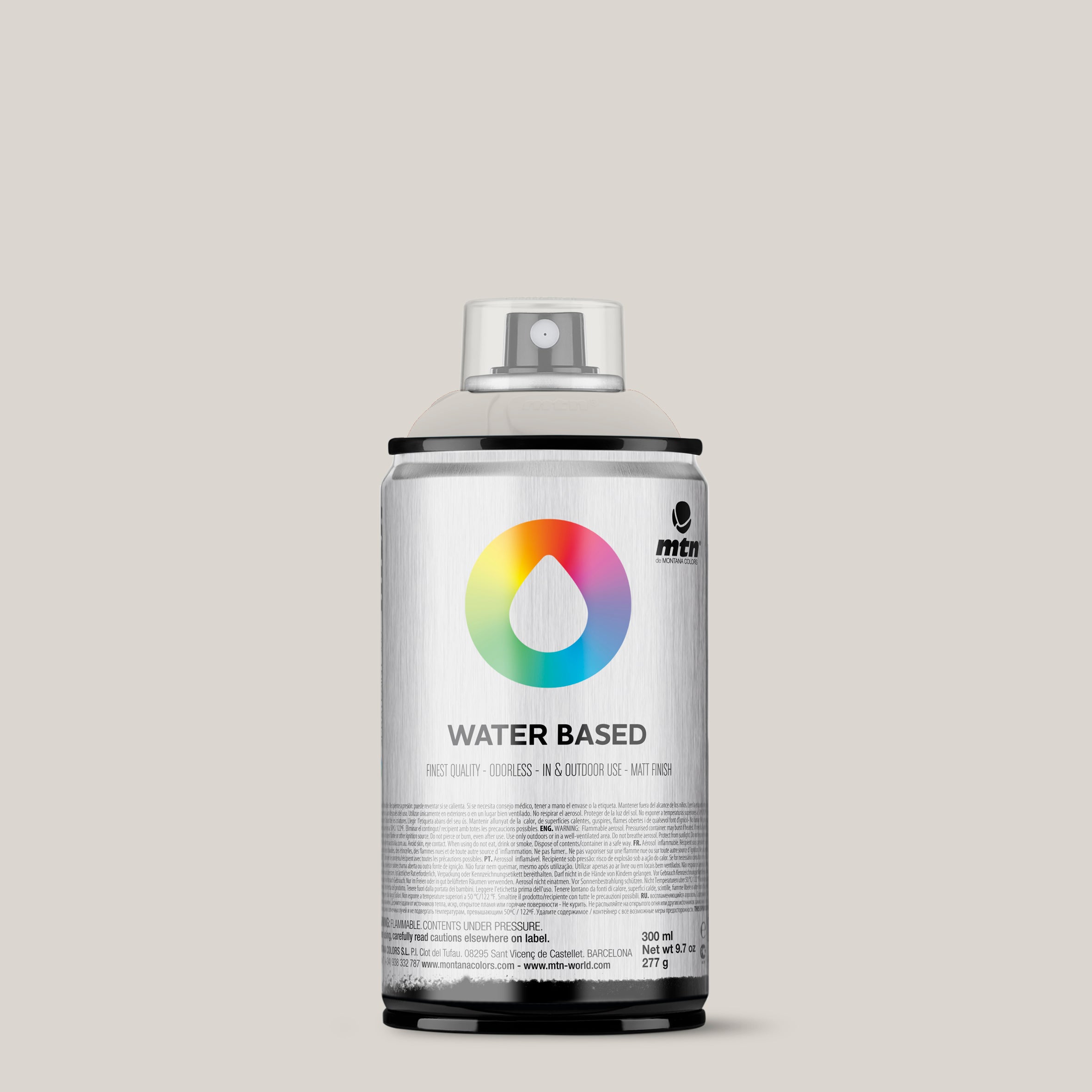 MTN Water Based 300ml Spray Paint - RV331 - Warm Grey Pale (Elephant Grey)